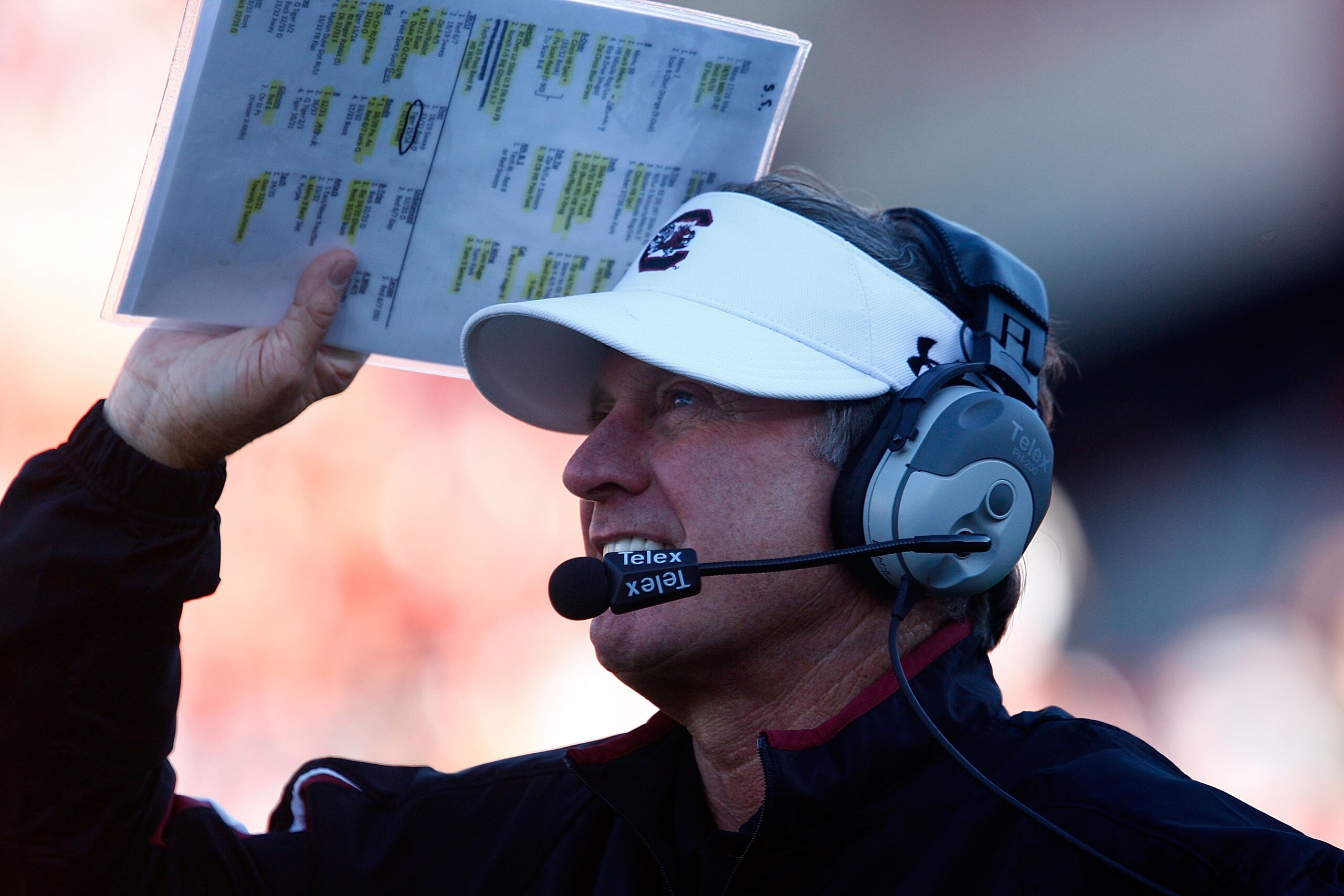 COLUMBIA, SC - NOVEMBER 28:  South Carolina Gamecocks Head Coach Steve Spurrier walks the sideline against the Clemson Tigers at Williams-Brice Stadium on November 28, 2009 in Columbia, South Carolina.  (Photo by Scott Halleran/Getty Images)