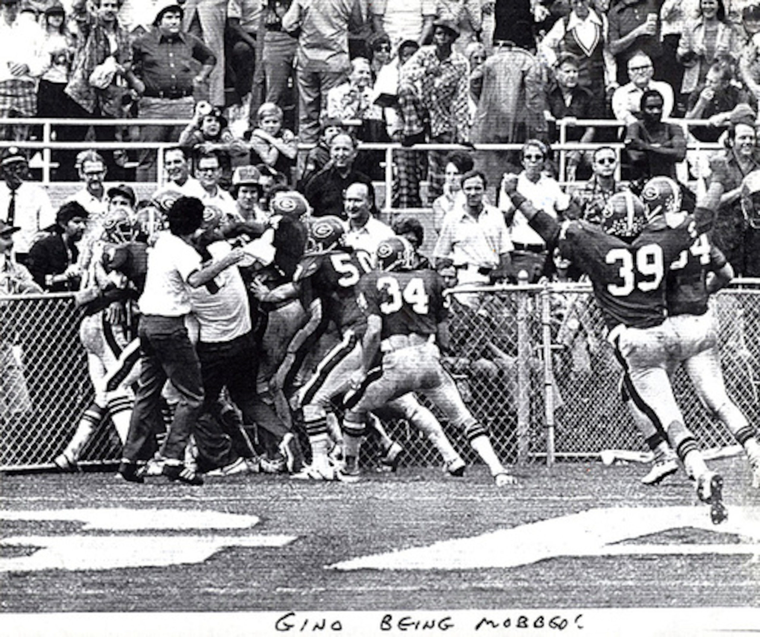 Gene Washington celebrates with teammates after a 75-yard touchdown leads to a 10-7 Bulldog win over the Florida Gators in 1975. Gene Washington celebrates with teammates after a 75-yard touchdown leads to a 10-7 Bulldog win over the Florida Gators in 1975.