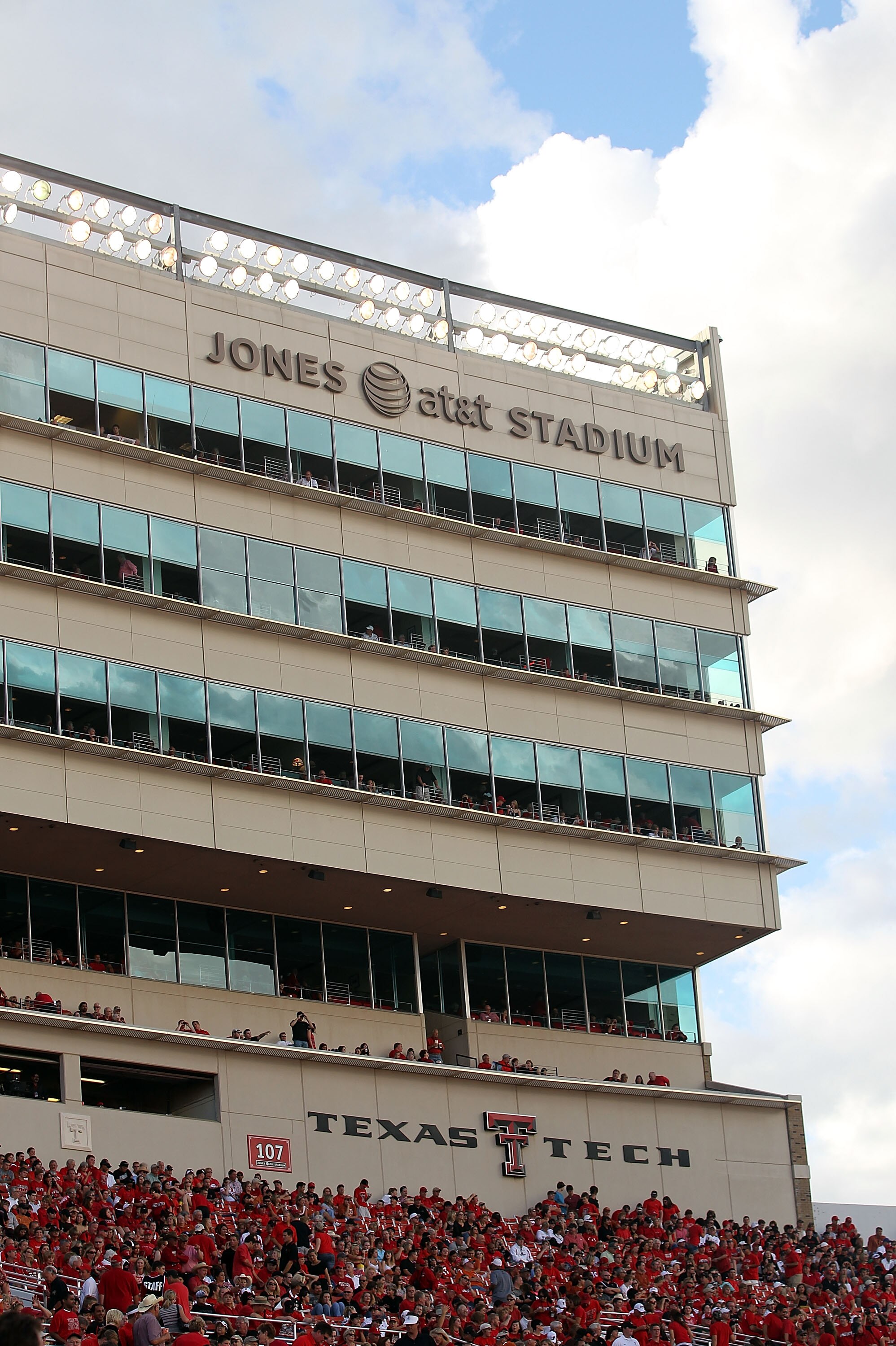 LUBBOCK, TX - SEPTEMBER 18:  A general view of Jones AT&T Stadium on September 18, 2010 in Lubbock, Texas.  (Photo by Ronald Martinez/Getty Images)