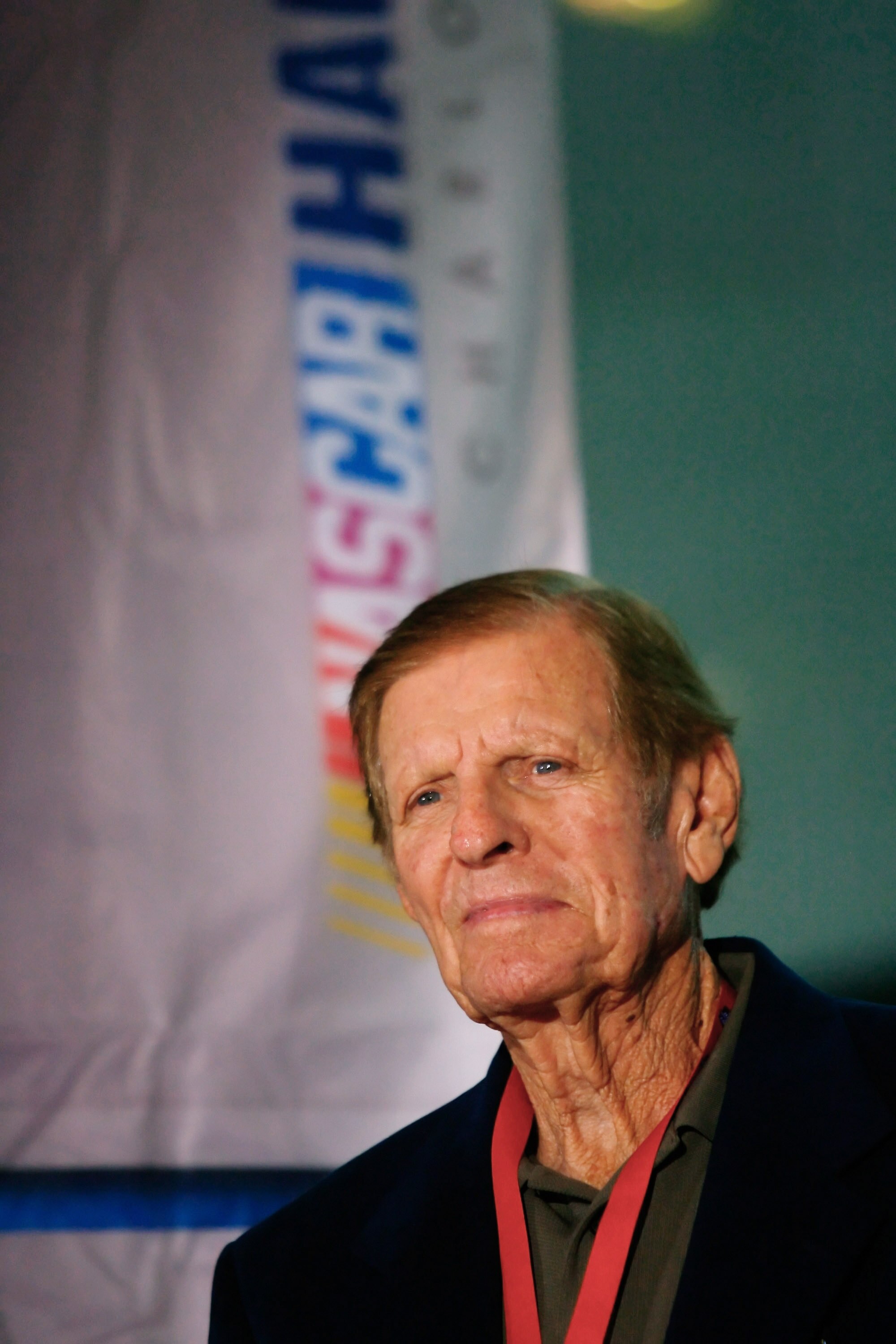 CHARLOTTE, NC - OCTOBER 13: Former NASCAR car owner Bud Moore speaks with the media during NASCAR Hall of Fame Voting Day at the NASCAR Hall of Fame on October 13, 2010 in Charlotte, North Carolina. (Photo by Jason Smith/Getty Images for NASCAR)