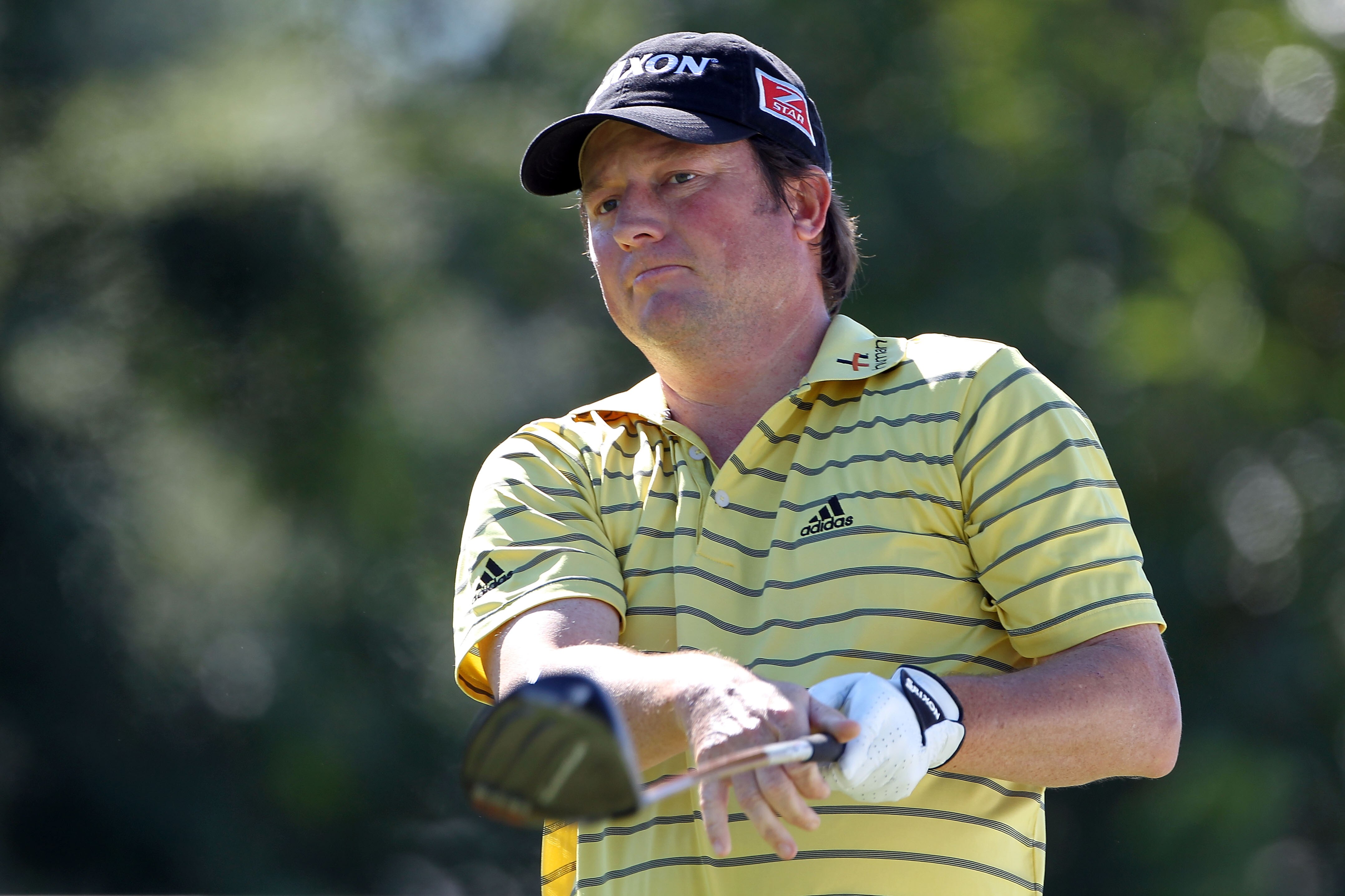 LEMONT, IL - SEPTEMBER 10:  Tim Clark of South Africa tees off on the sixth hole during the second round of the BMW Championship at Cog Hill Golf & Country Club on September 10, 2010 in Lemont, Illinois.  (Photo by Jamie Squire/Getty Images)