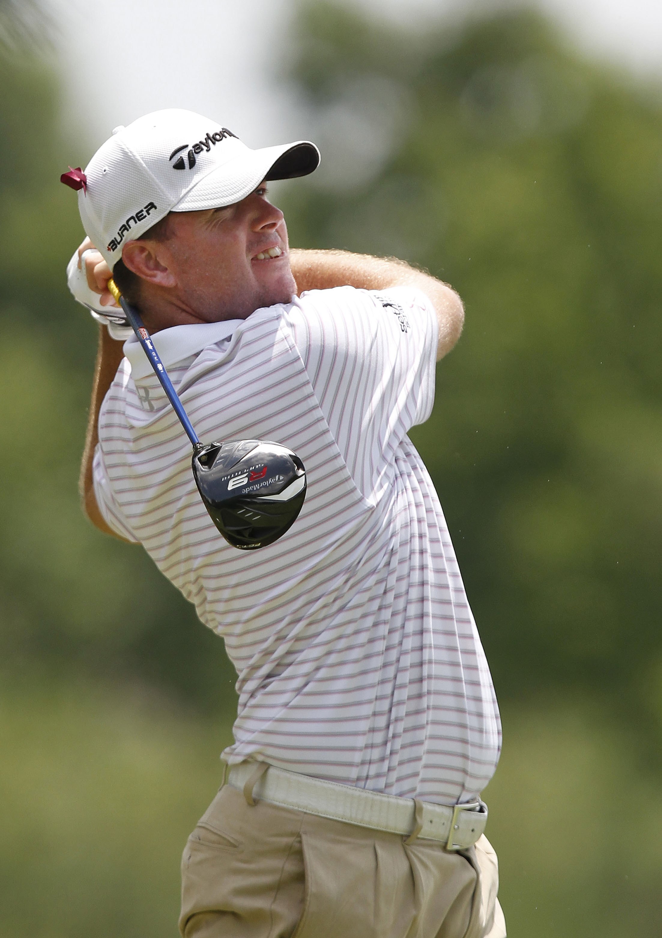 MEMPHIS, TN - JUNE 13: Robert Garrigus hits a shot during the final round of the St. Jude Classic at TPC Southwind held on June 13, 2010 in Memphis, Tennessee.  (Photo by John Sommers II/Getty Images)