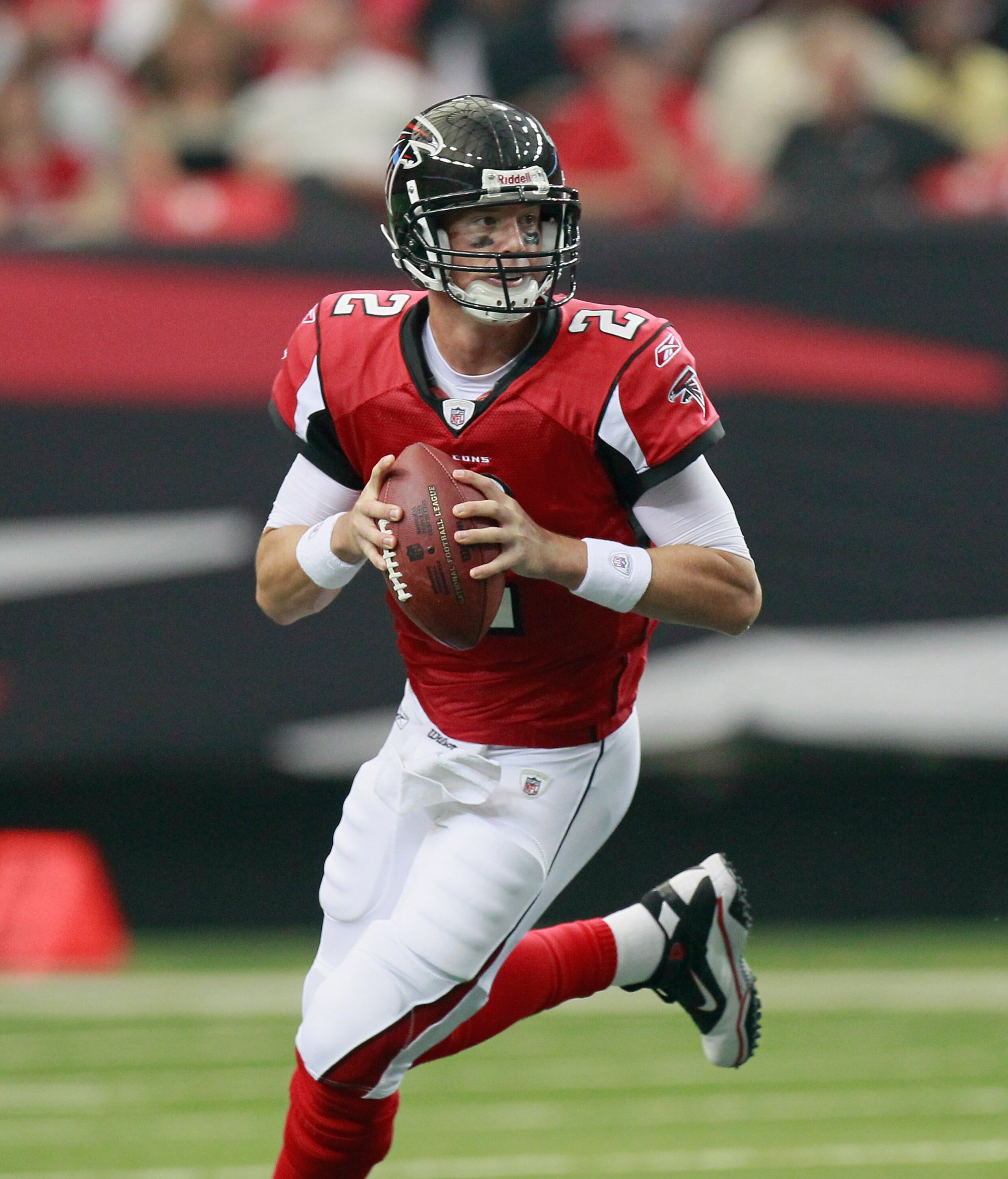 ATLANTA - SEPTEMBER 19:  Quarterback Matt Ryan #2 of the Atlanta Falcons against the Arizona Cardinals at Georgia Dome on September 19, 2010 in Atlanta, Georgia.  (Photo by Kevin C. Cox/Getty Images)