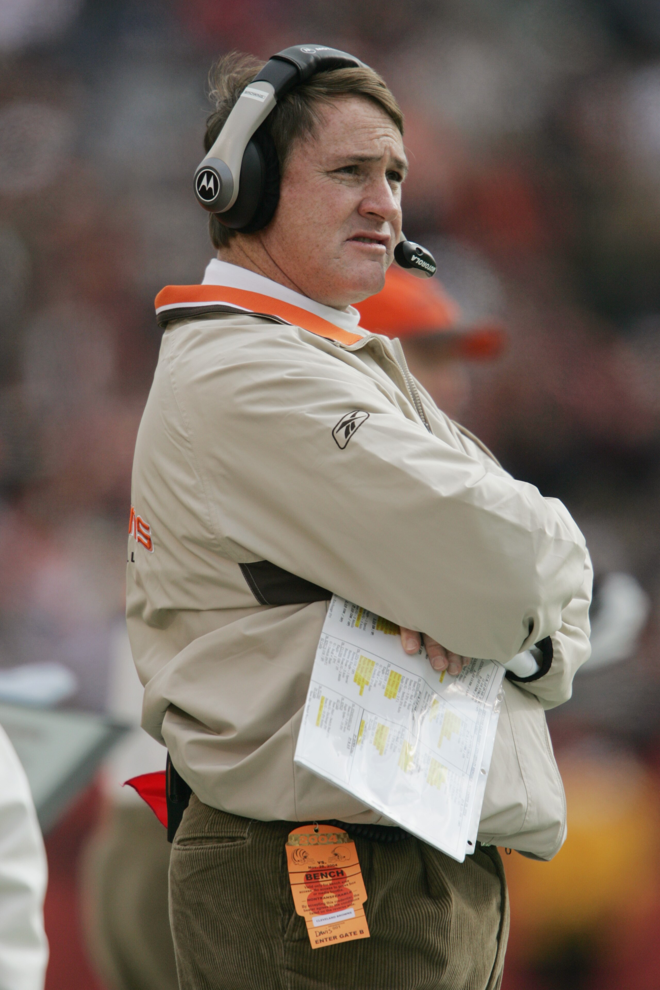 CINCINNATI - NOVEMBER 28:  Head coach Butch Davis of the Cleveland Browns watches the game against the Cincinnati Bengals at Paul Brown Stadium on November 28, 2004 in Cincinnati, Ohio. The Bengals defeated the Browns 58-48. (Photo by Andy Lyons/Getty Ima