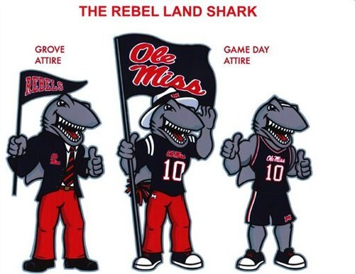 A shark would have been a great chose. He could make a biting motion when the Rebels chew the clock away.