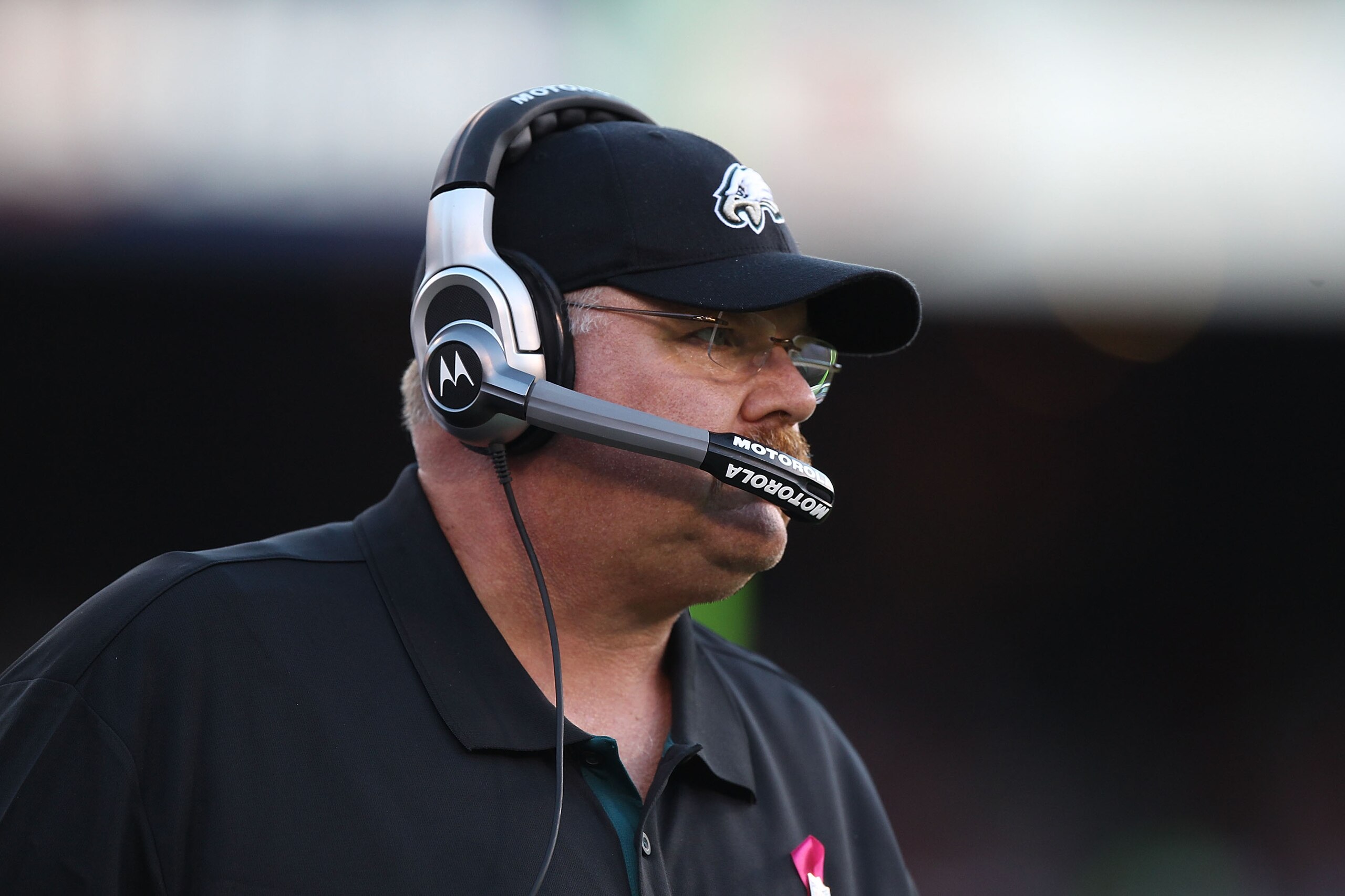 SAN FRANCISCO - OCTOBER 10:  Head coach Andy Reid of the Philadelphia Eagles looks on against the San Francisco 49ers during an NFL game at Candlestick Park on October 10, 2010 in San Francisco, California.  (Photo by Jed Jacobsohn/Getty Images)