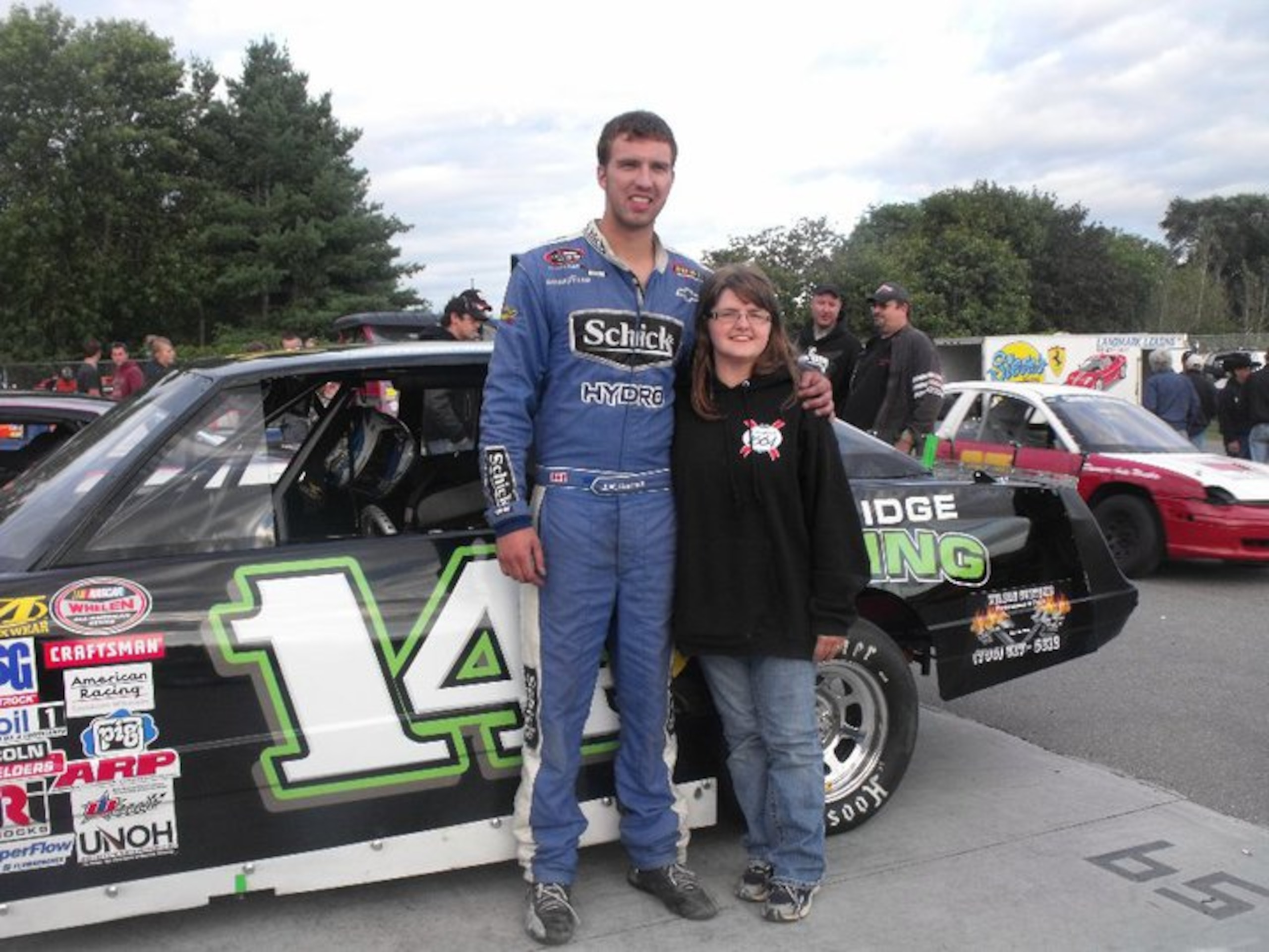 J.R. Fitzpatrick and I at Sunset Speedway on September 5th / (C)Jillian Archer