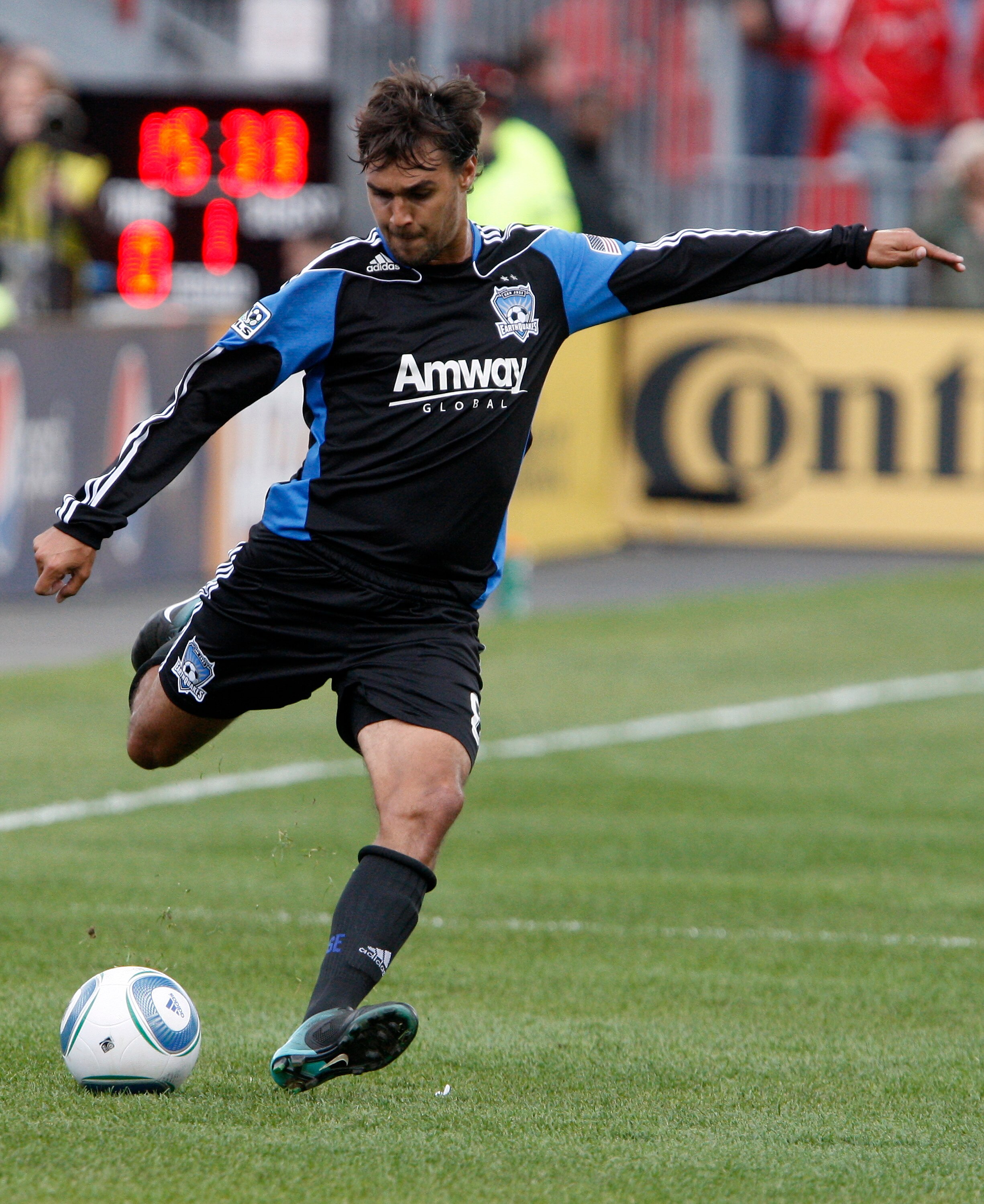 TORONTO - SEPTEMBER 25: Chris Wondolowski #8 of San Jose Earthquakes moves the ball during a MLS game against Toronto FC at BMO Field September 25, 2010 in Toronto, Ontario, Canada. (Photo by Abelimages/Getty Images)