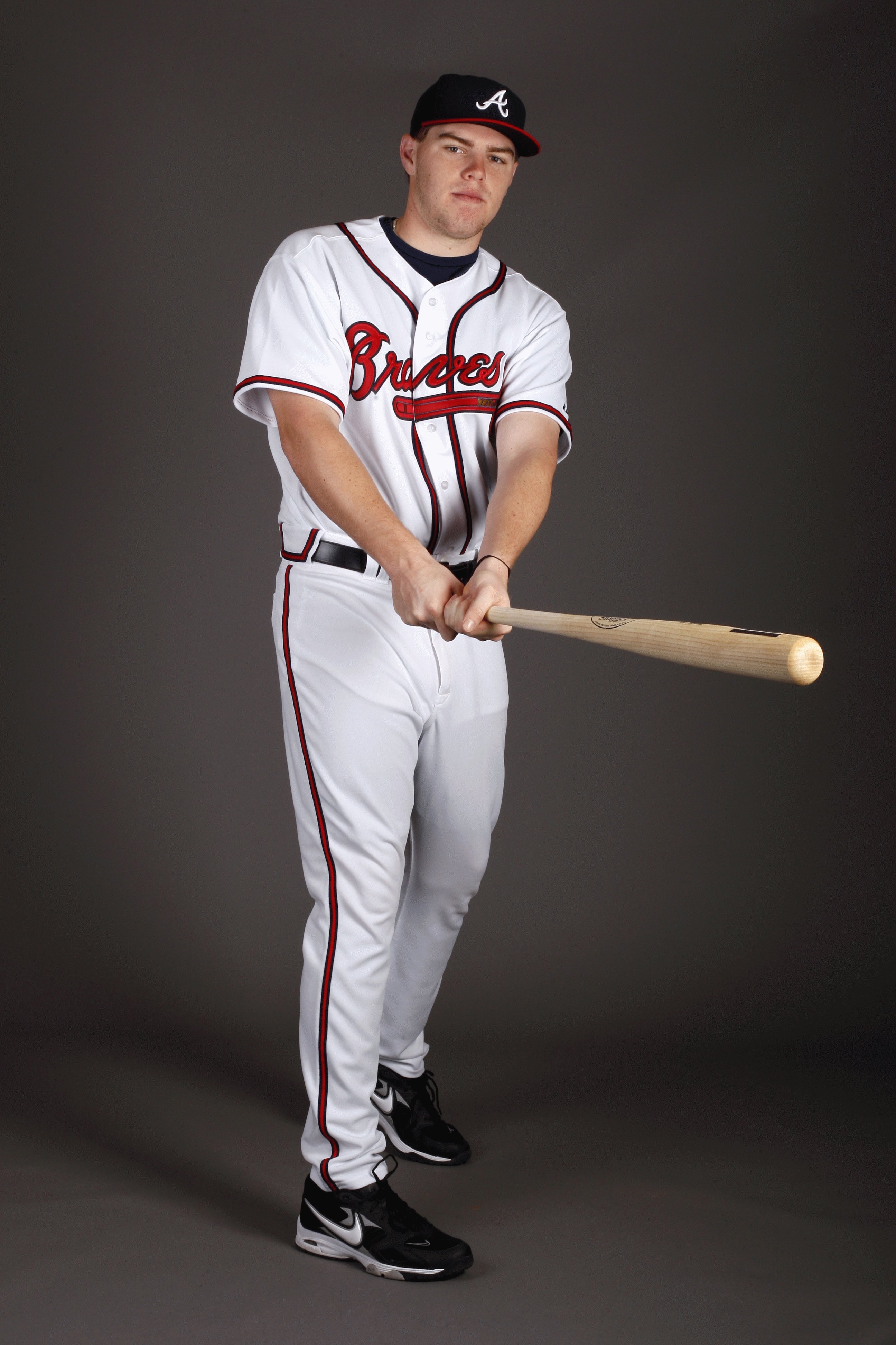 LAKE BUENA VISTA, FL - FEBRUARY 19:  Infielder Freddie Freeman #76 of the Atlanta Braves poses for a photo during Spring Training Photo Day on February 19, 2009 at Champions Stadium at Walt Disney World of Sports in Lake Buena Vista, Florida.  (Photo by C