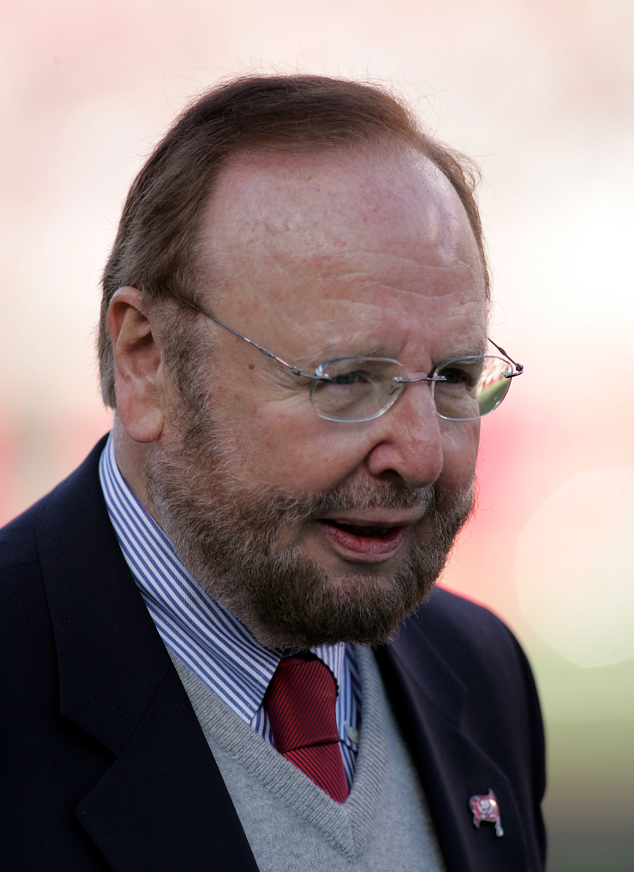 TAMPA, FL - JANUARY 07:  Malcolm Glazer, the owner of the Tampa Bay Buccaneers, before the game against the Washington Redkins during the NFC Wild Card Playoff Game at Raymond James Stadium on January 7, 2006 in Tampa, Florida. The Redskins defeated the B