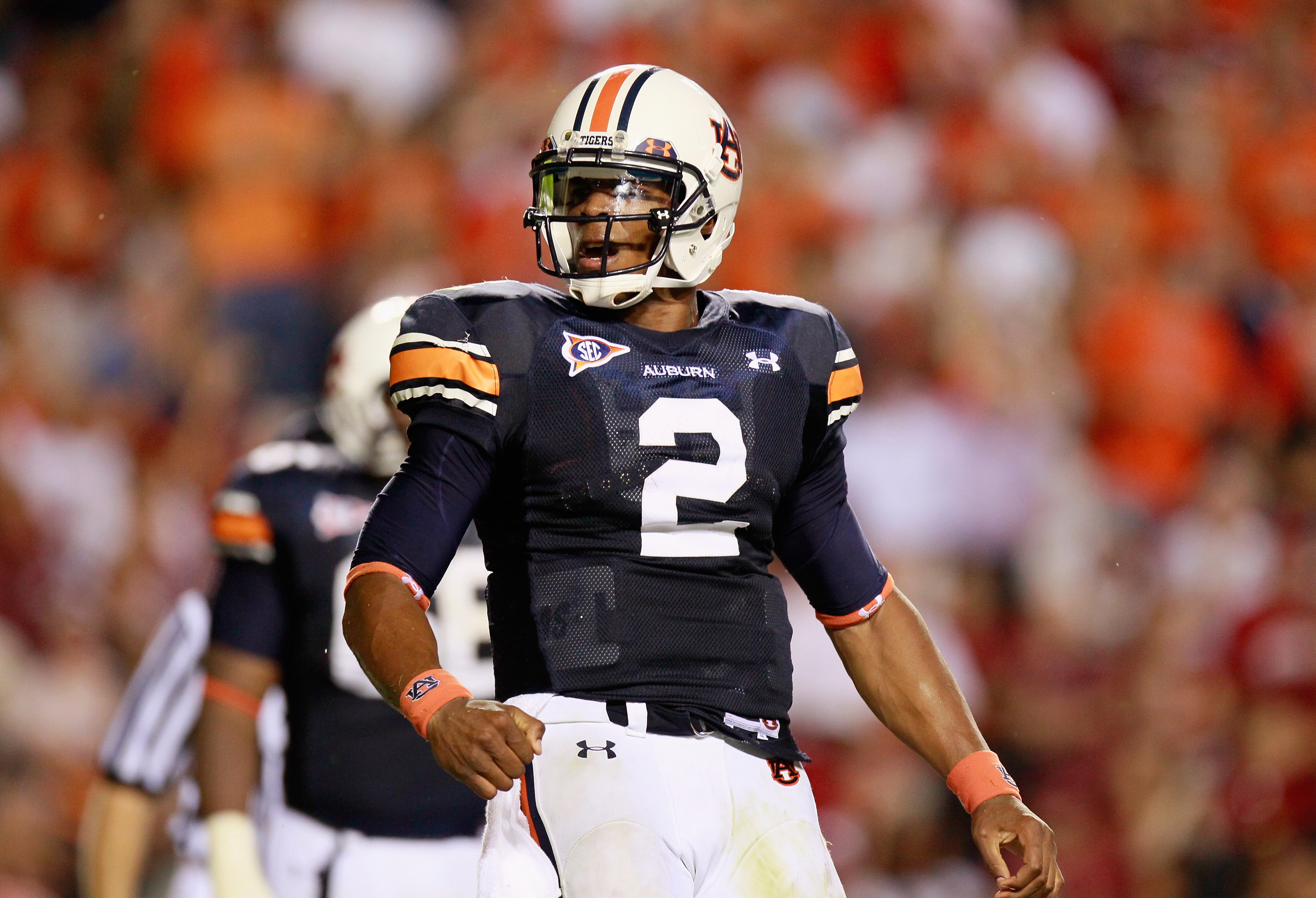 AUBURN, AL - SEPTEMBER 25:  Quarterback Cameron Newton #2 of the Auburn Tigers against the South Carolina Gamecocks at Jordan-Hare Stadium on September 25, 2010 in Auburn, Alabama.  (Photo by Kevin C. Cox/Getty Images)