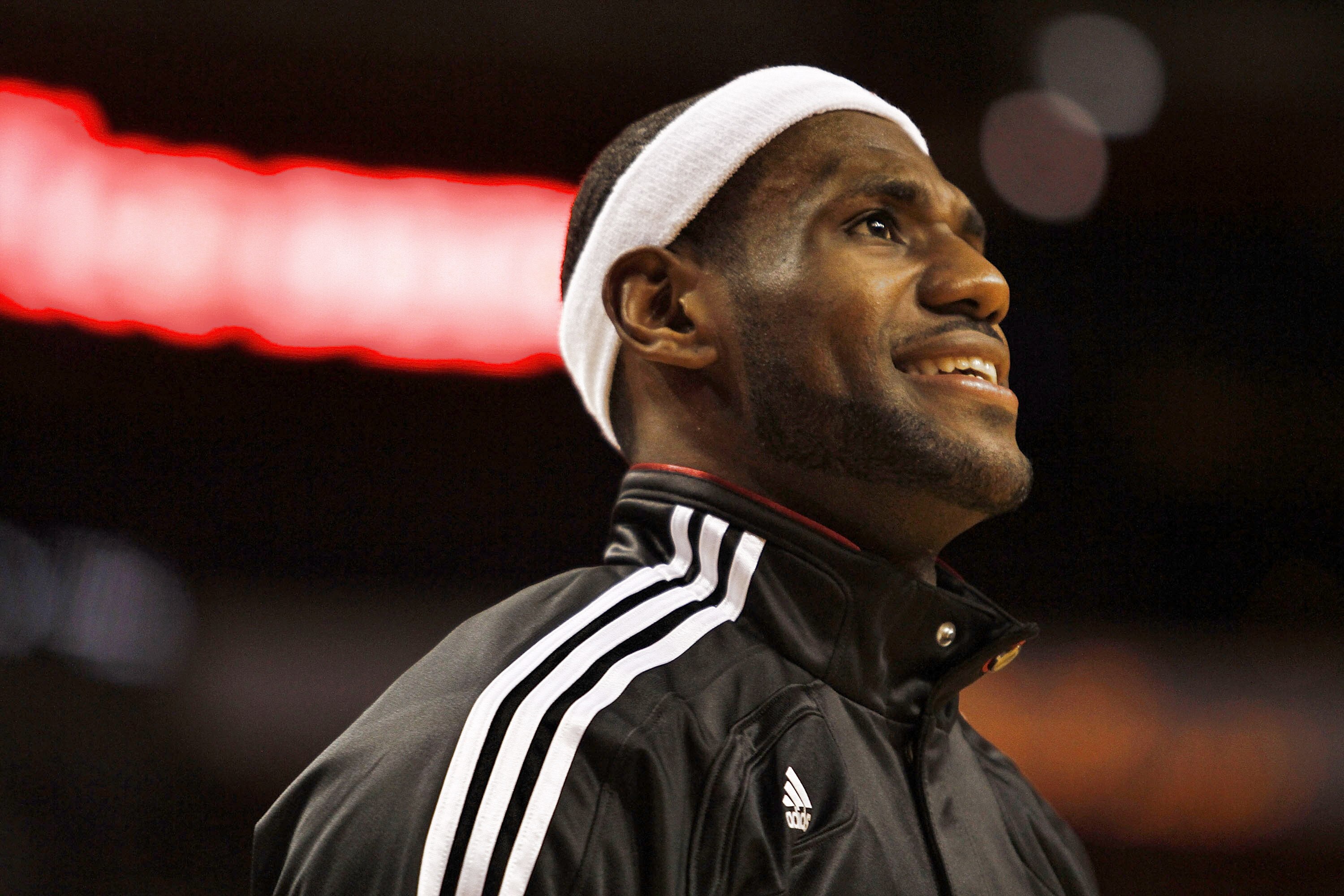 MIAMI - OCTOBER 12:  Forward LeBron James #6 on the court against CSKA Moscow on October 12, 2010 in Miami, Florida.  Miami heat won 96-85 over CSKA Moscow.  NOTE TO USER: User expressly acknowledges and agrees that, by downloading and or using this photo