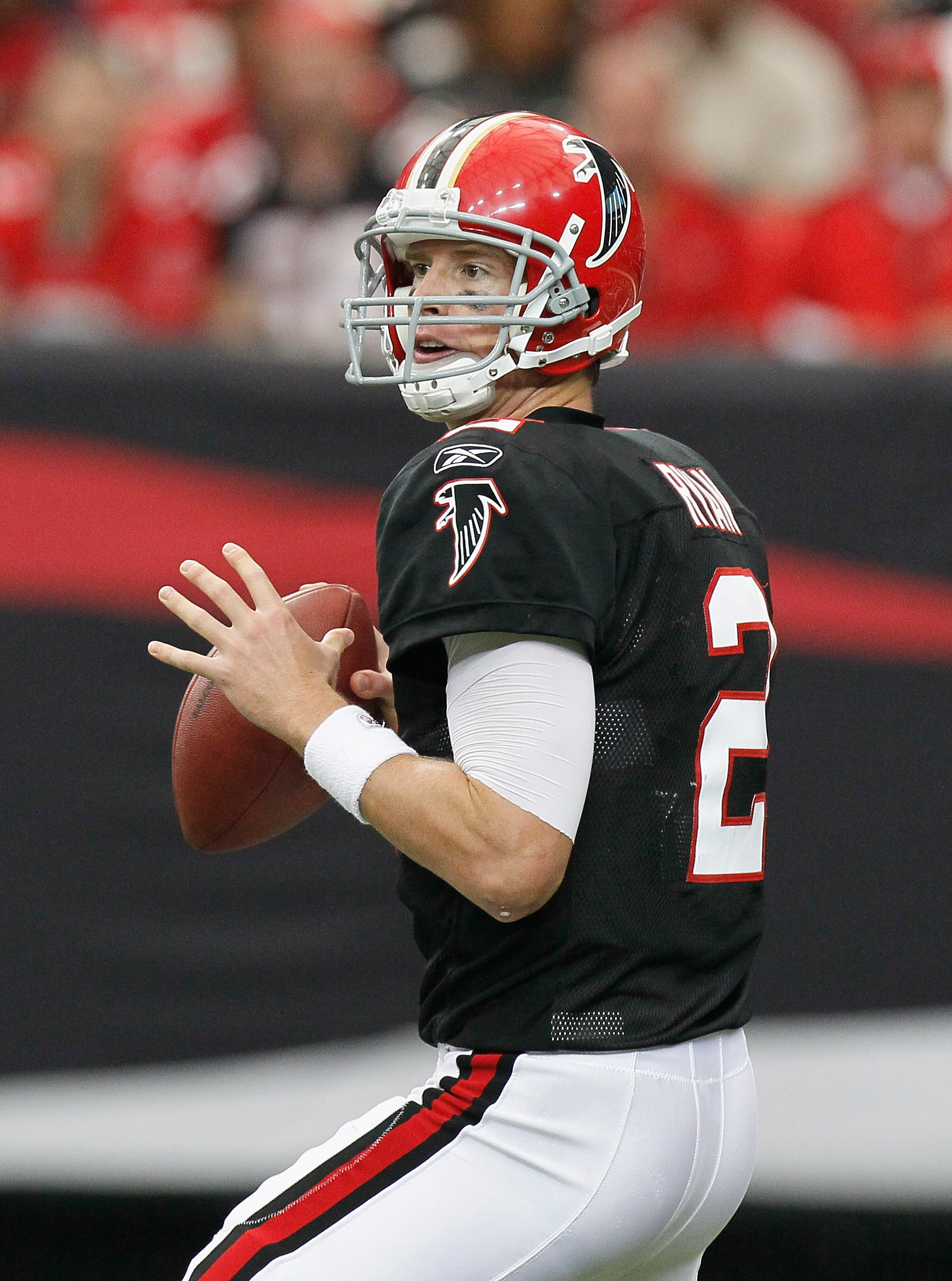 ATLANTA - OCTOBER 03:  Quarterback Matt Ryan #2 of the Atlanta Falcons against the San Francisco 49ers at Georgia Dome on October 3, 2010 in Atlanta, Georgia.  (Photo by Kevin C. Cox/Getty Images)