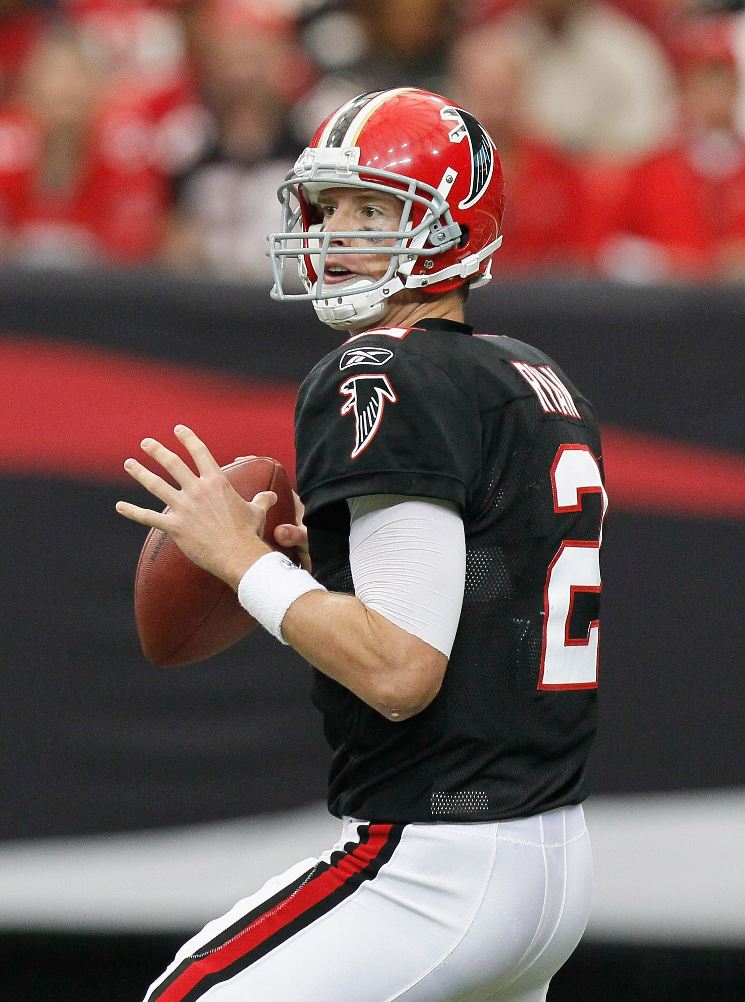 ATLANTA - OCTOBER 03:  Quarterback Matt Ryan #2 of the Atlanta Falcons against the San Francisco 49ers at Georgia Dome on October 3, 2010 in Atlanta, Georgia.  (Photo by Kevin C. Cox/Getty Images)