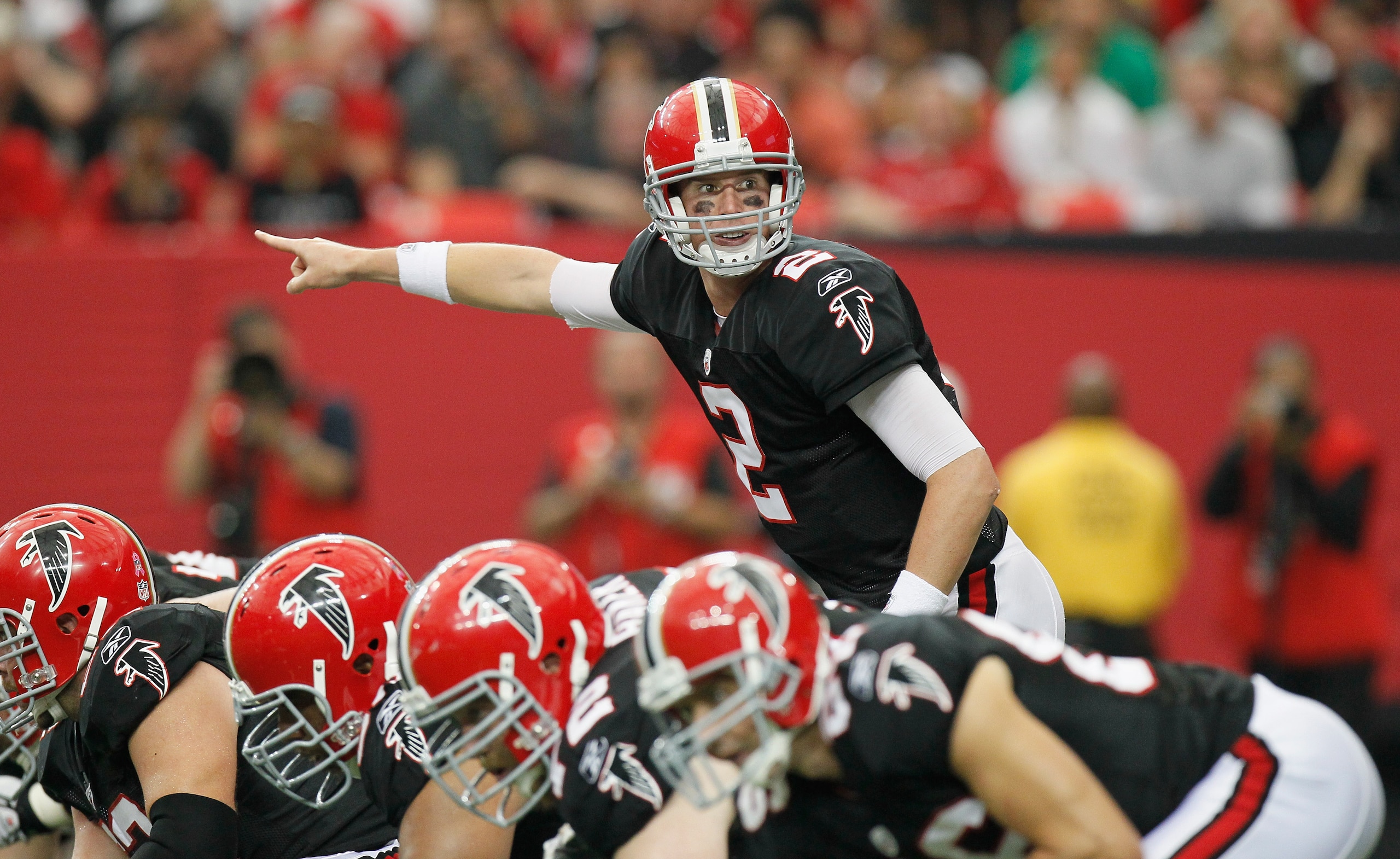ATLANTA - OCTOBER 03:  Quarterback Matt Ryan #2 of the Atlanta Falcons against the San Francisco 49ers at Georgia Dome on October 3, 2010 in Atlanta, Georgia.  (Photo by Kevin C. Cox/Getty Images)