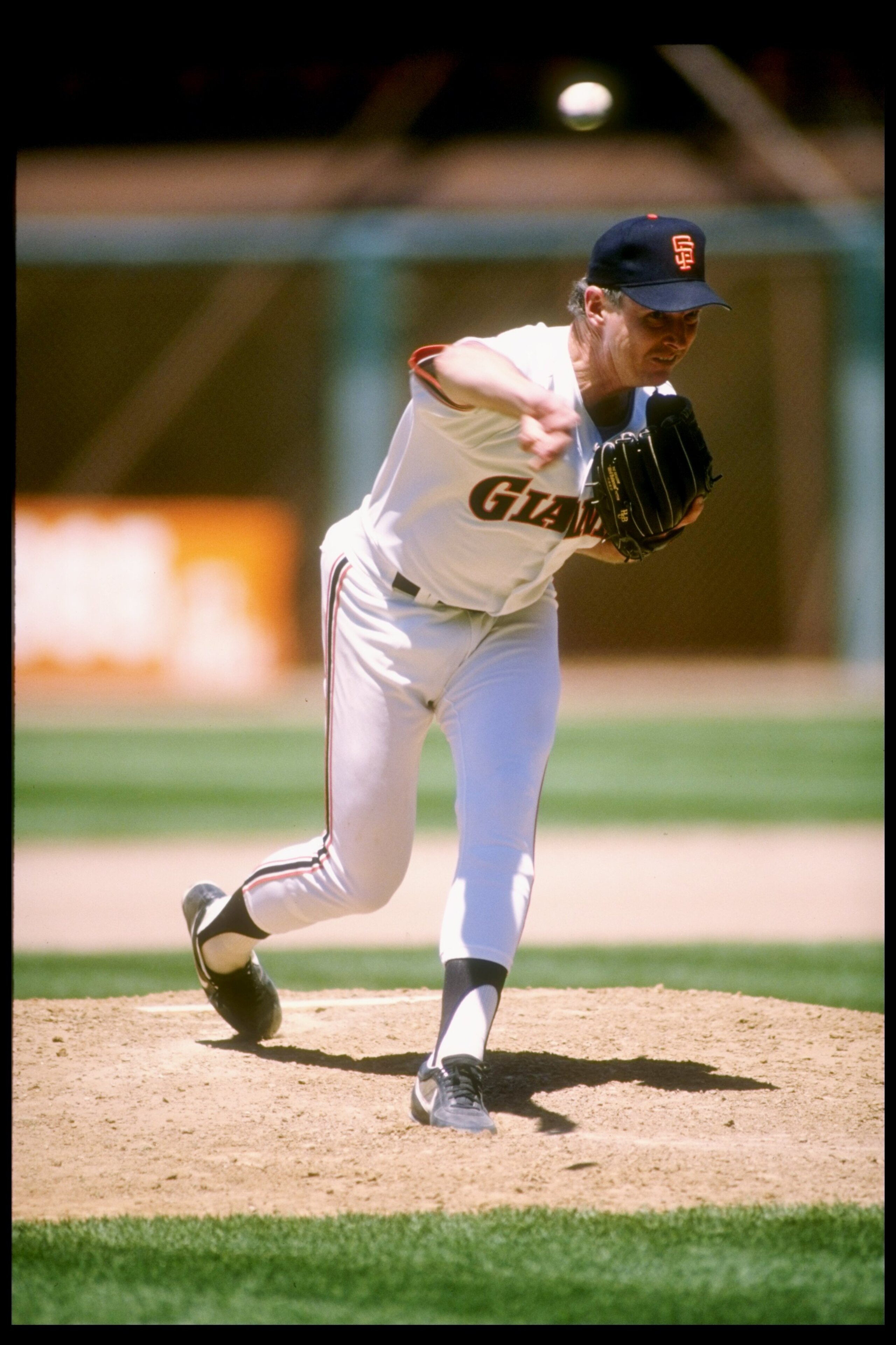 1989:  Pitcher Mike Krukow of the San Francisco Giants throws a pitch  during a game at Candlestick Park in San Francisco, California. Mandatory Credit: Otto Greule  /Allsport