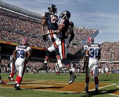 Collins needs to help the Bears receivers know how to properly celebrate a touchdown.