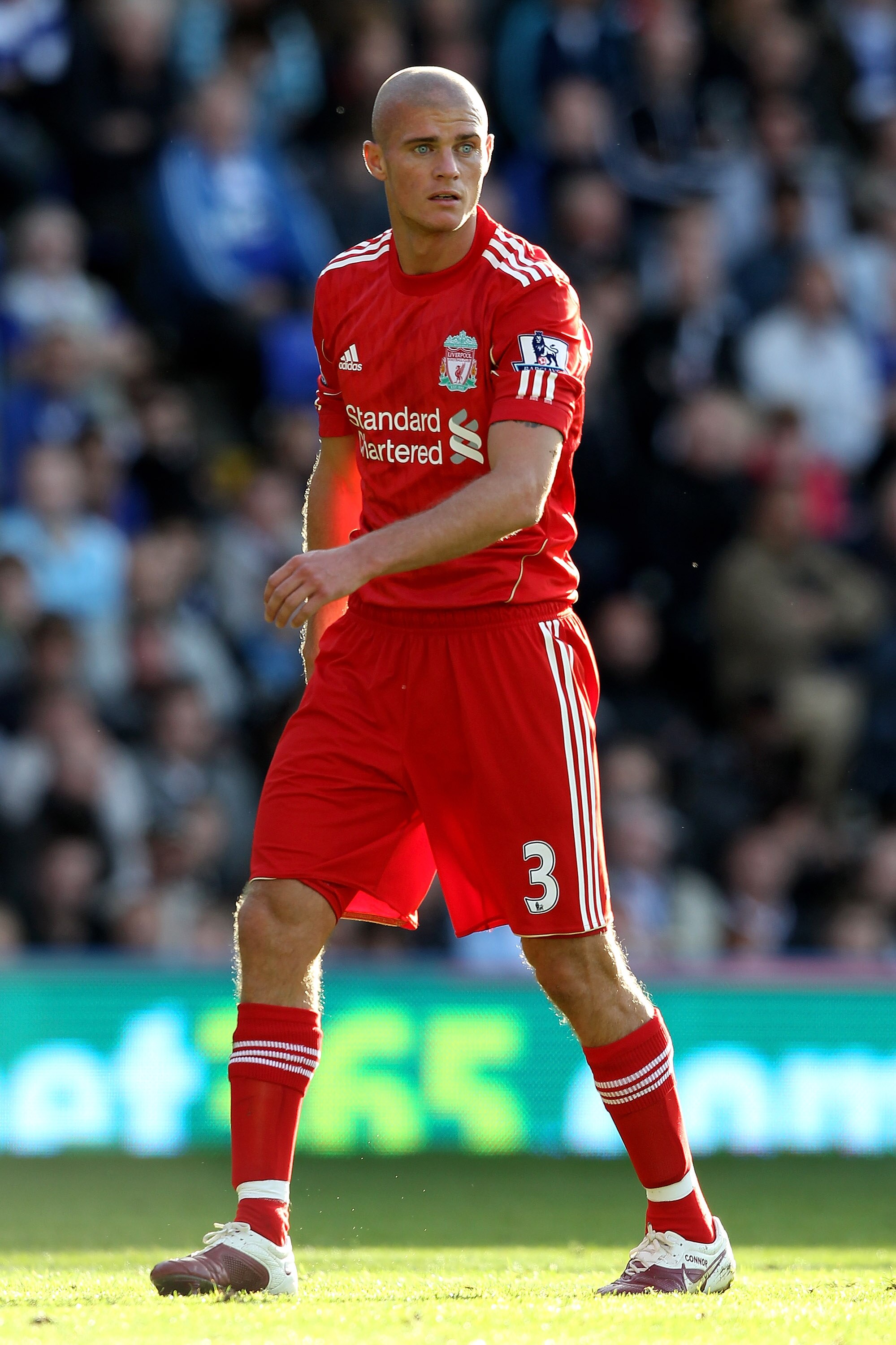 BIRMINGHAM, ENGLAND - SEPTEMBER 12:  Paul Konchesky of Liverpool in action during the Barclays Premier League match between Birmingham City and Liverpool at St Andrew's Stadium on September 12, 2010 in Birmingham, England.  (Photo by Ross Kinnaird/Getty I