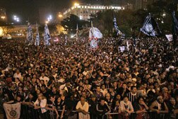 Fans pack the streets in São Paulo to celebrate Corinthians' 100 years.