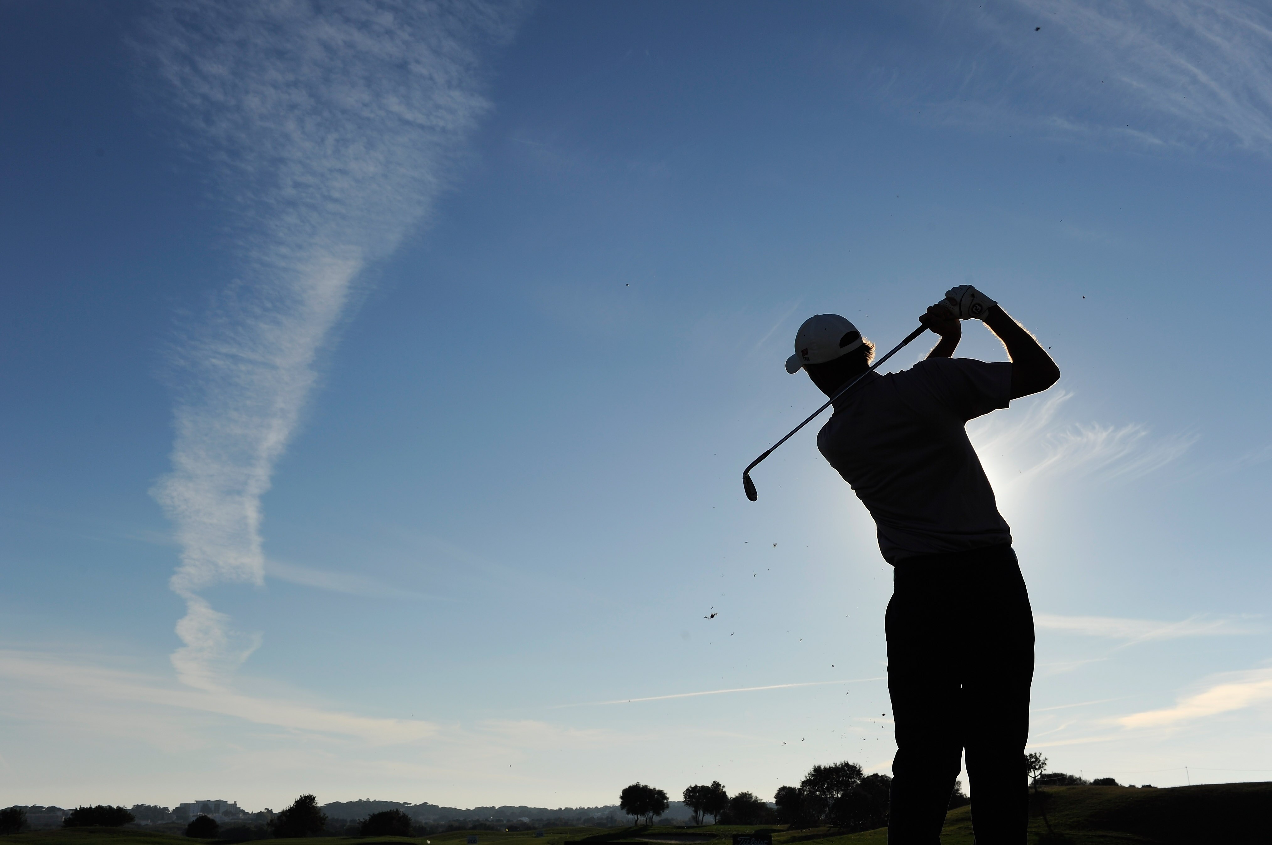 VILAMOURA, PORTUGAL - OCTOBER 17:  Richard Green of Australia hits a shot during the final round of the Portugal Masters at the Oceanico Victoria Golf Course on October 17, 2010 in Vilamoura, Portugal.  (Photo by Stuart Franklin/Getty Images)