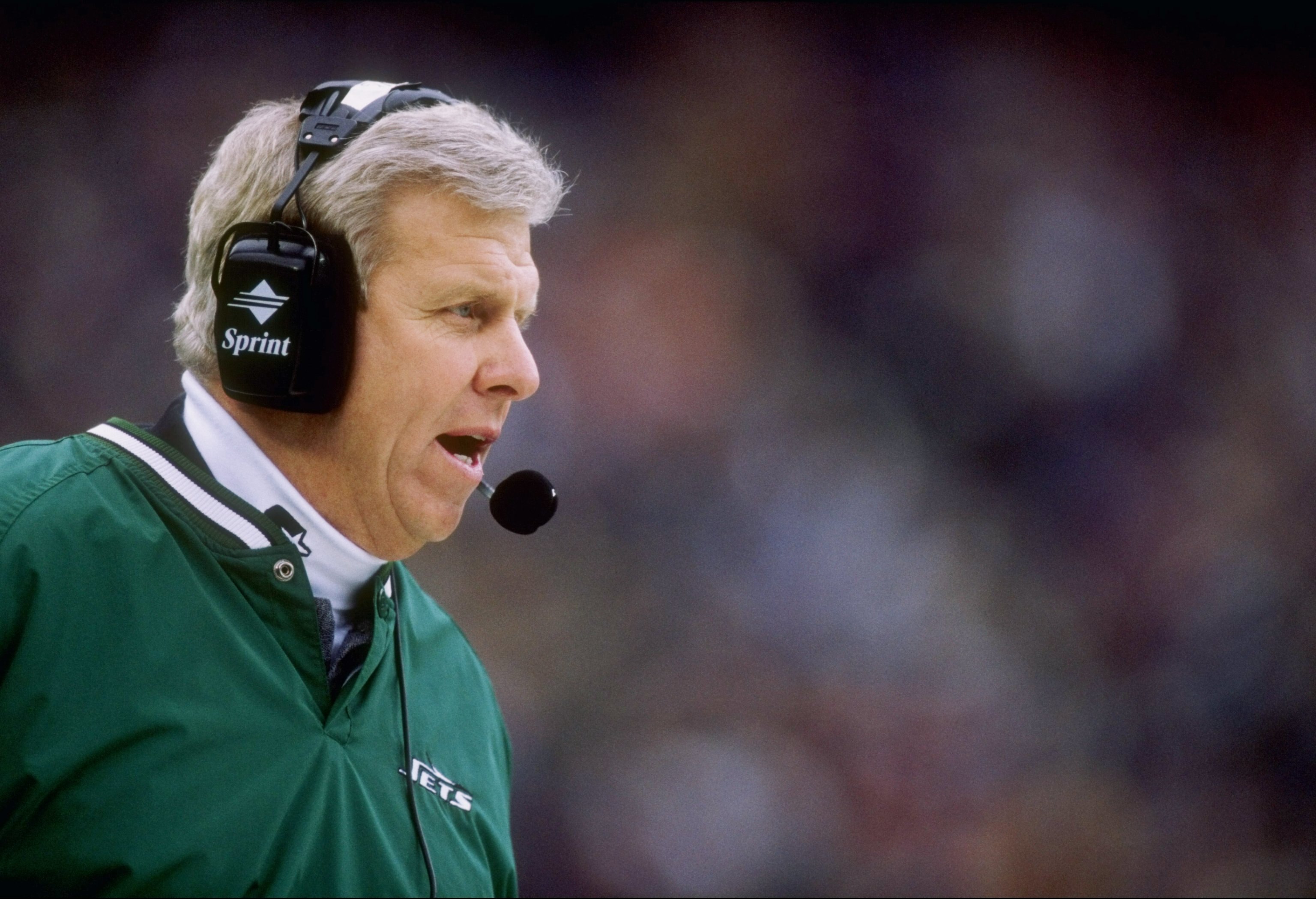 23 Nov 1997: Head coach Bill Parcells of the New York Jets during the Vikings 23-21 loss at The Meadowlands in East Rutherford, New Jersey.
