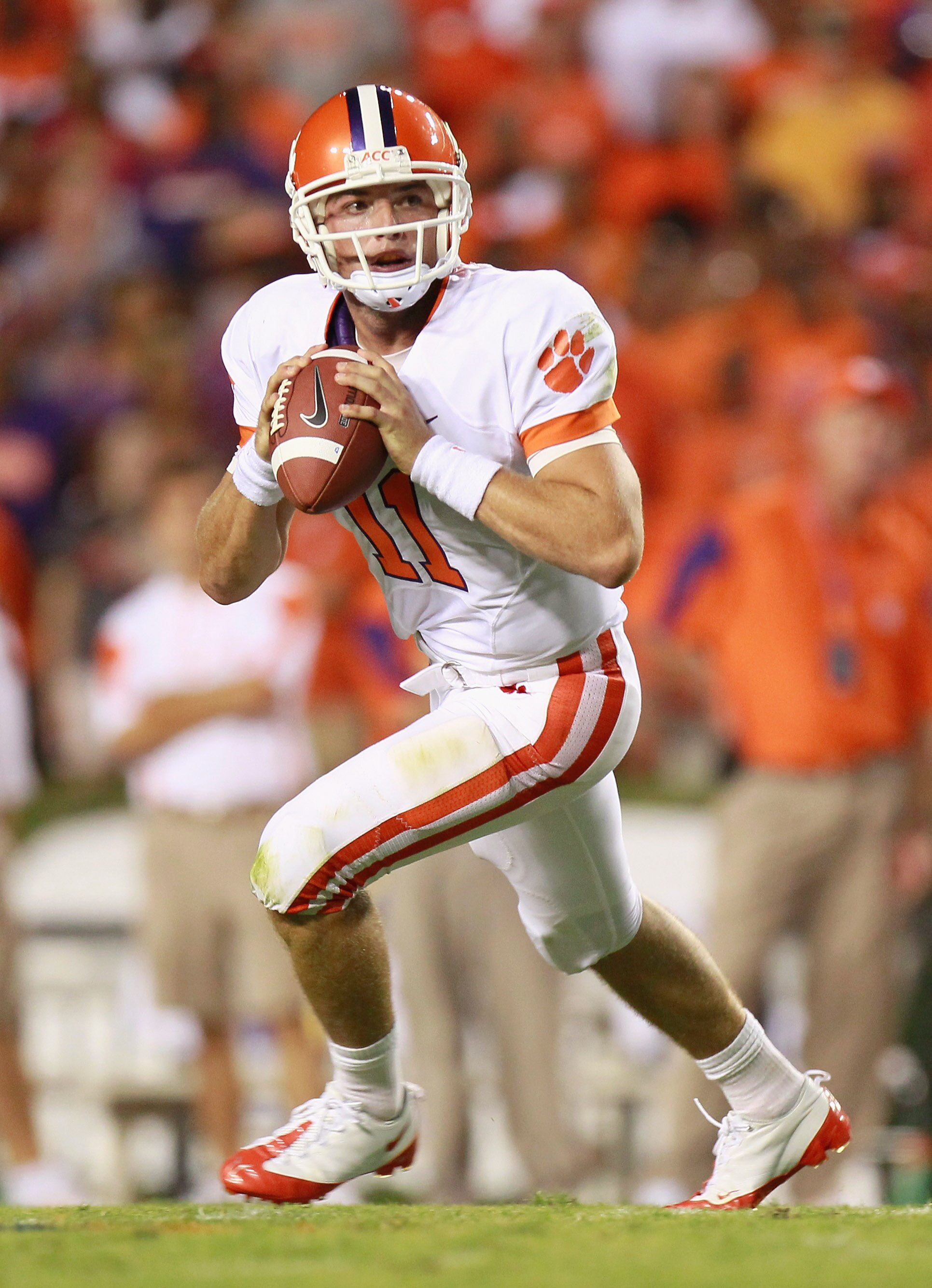 AUBURN, AL - SEPTEMBER 18:  Quarterback Kyle Parker #11 of the Clemson Tigers against the Auburn Tigers at Jordan-Hare Stadium on September 18, 2010 in Auburn, Alabama.  (Photo by Kevin C. Cox/Getty Images)
