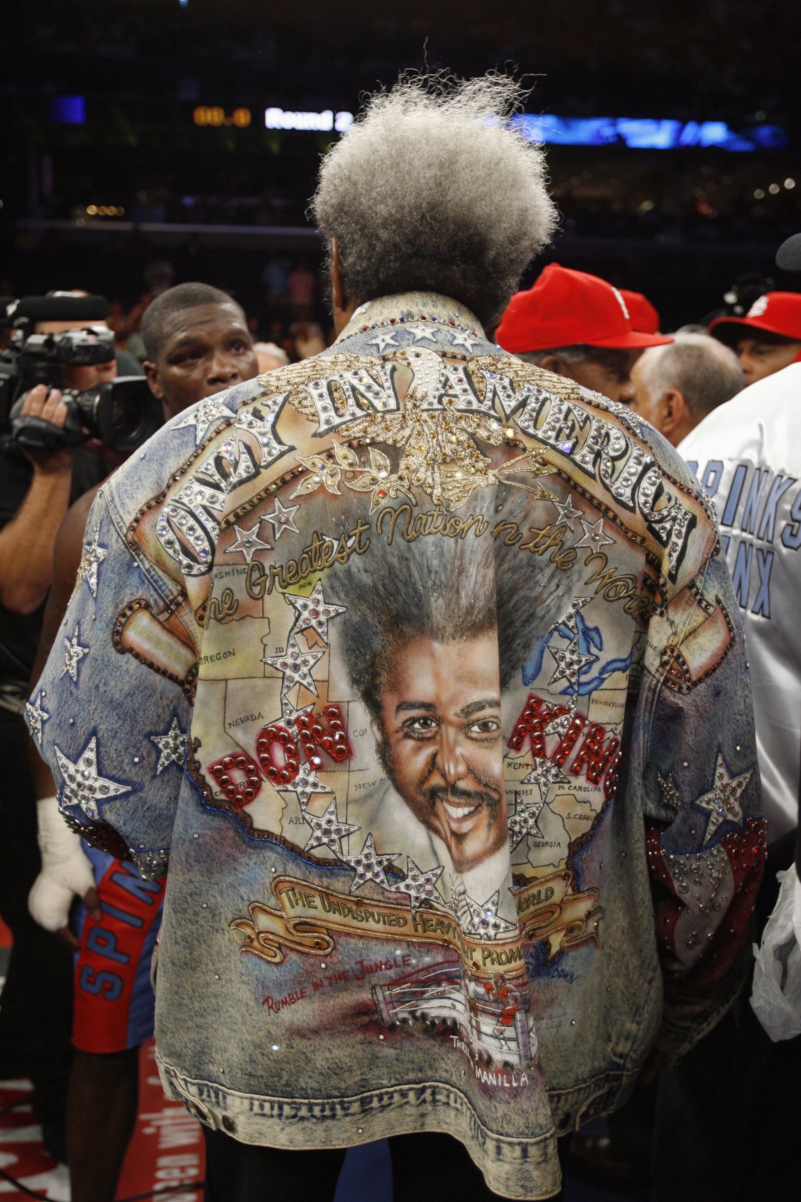 MEMPHIS, TN - MAY 19:  Don King, promoter for Cory Spinks, before the World Middleweight Championship fight.  Jermain Taylor won by split decision at FedExForum on May 19, 2007 in Memphis, Tennessee. (Photo by Joe Murphy/Getty Images