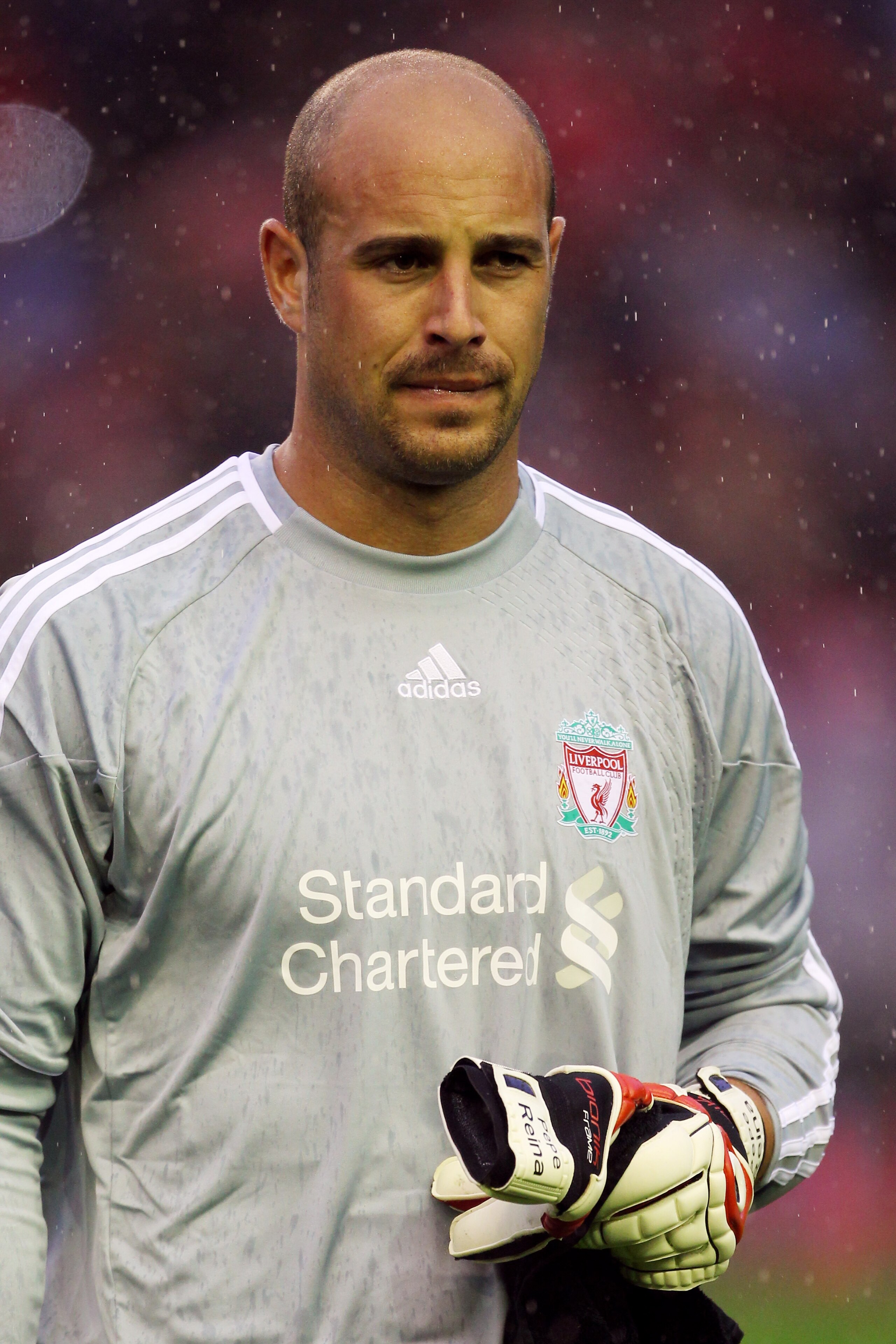 LIVERPOOL, ENGLAND - AUGUST 19:  Pepe Reina of Liverpool looks on prior to the UEFA Europa League play-off first leg match beteween Liverpool and Trabzonspor at Anfield on August 19, 2010 in Liverpool, England.  (Photo by Alex Livesey/Getty Images)