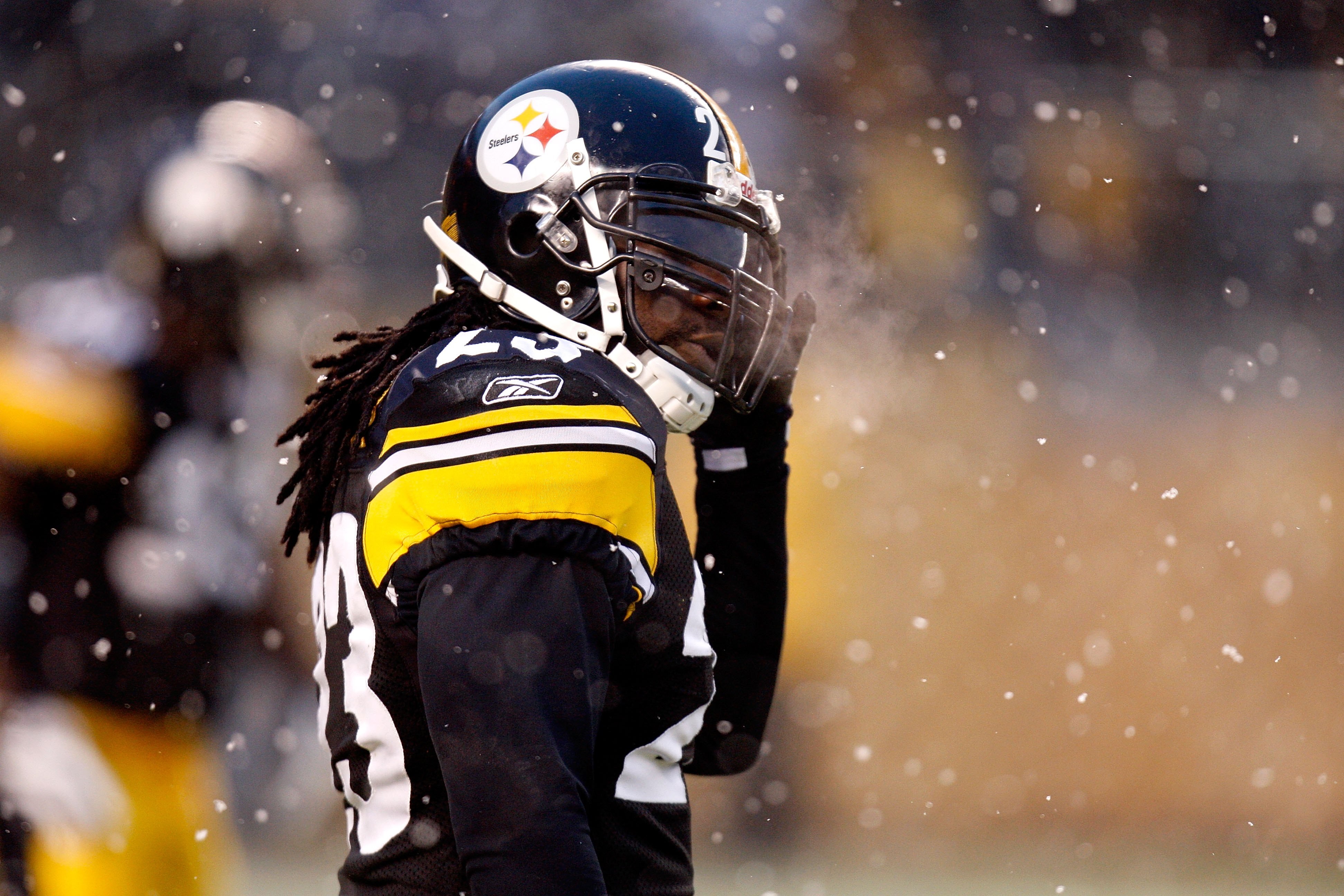 PITTSBURGH - JANUARY 11:  Tyrone Carter #23 of the Pittsburgh Steelers looks on against the San Diego Chargers during their AFC Divisional Playoff Game on January 11, 2009 at Heinz Field in Pittsburgh, Pennsylvania.  (Photo by Gregory Shamus/Getty Images)