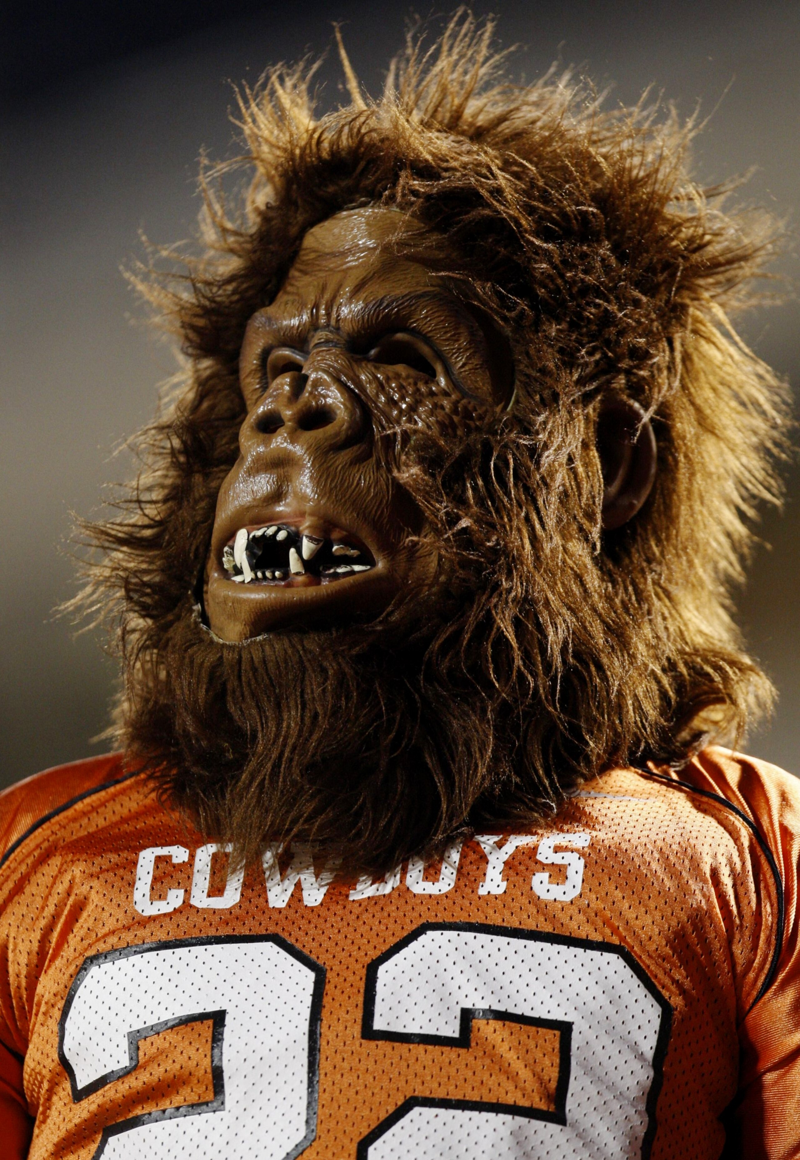 STILLWATER, OK - OCTOBER 31:  A fan of the Oklahoma State Cowboys watches the game against the Texas Longhorns at Boone Pickens Stadium on October 31, 2009 in Stillwater, Oklahoma. (Photo by Ronald Martinez/Getty Images)