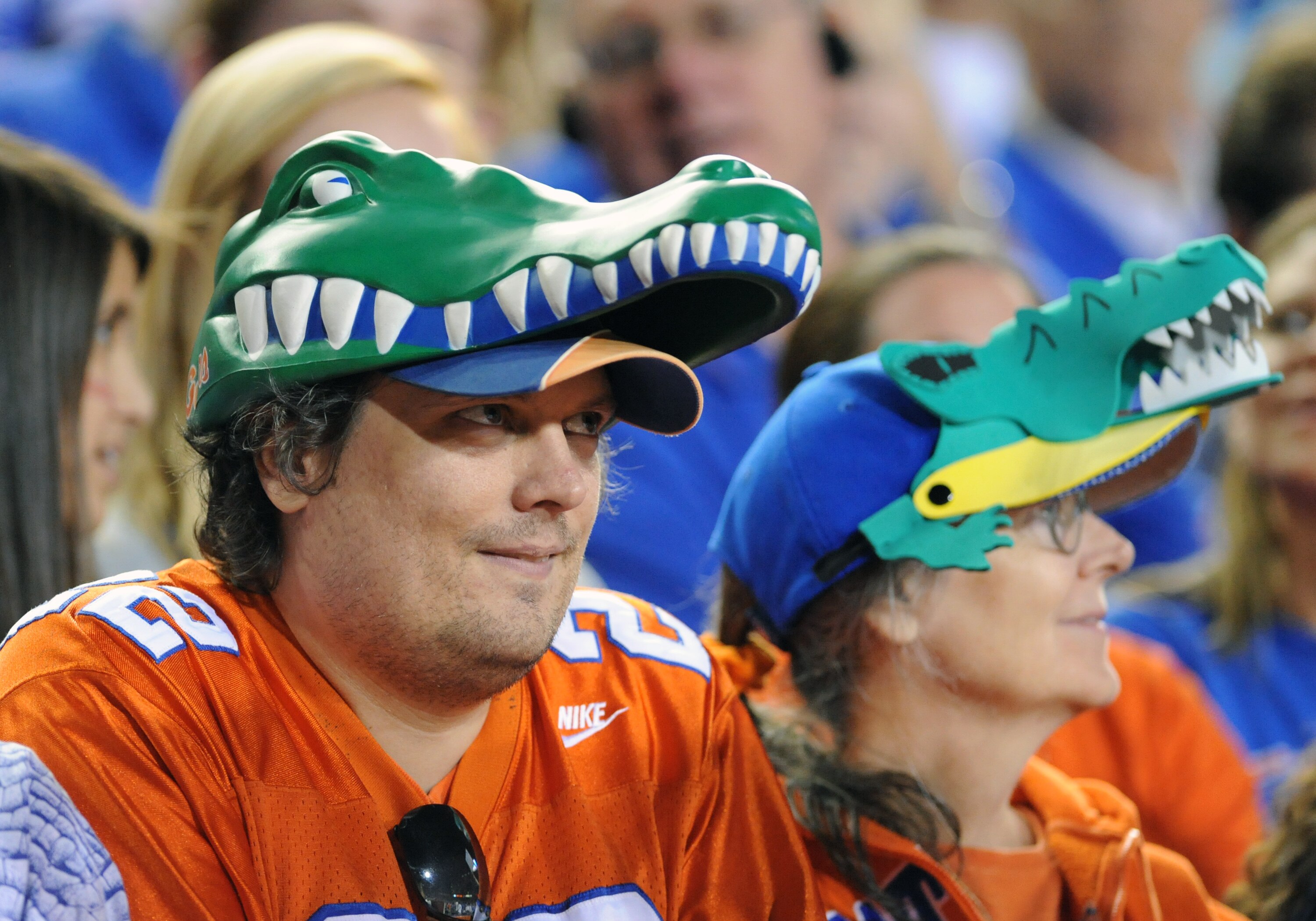 GAINESVILLE, FL - OCTOBER 16:  Fans of the Florida Gators watch a 10 - 7 loss to the Mississippi State Bulldogs October 16, 2010 Ben Hill Griffin Stadium at Gainesville, Florida.  (Photo by Al Messerschmidt/Getty Images)
