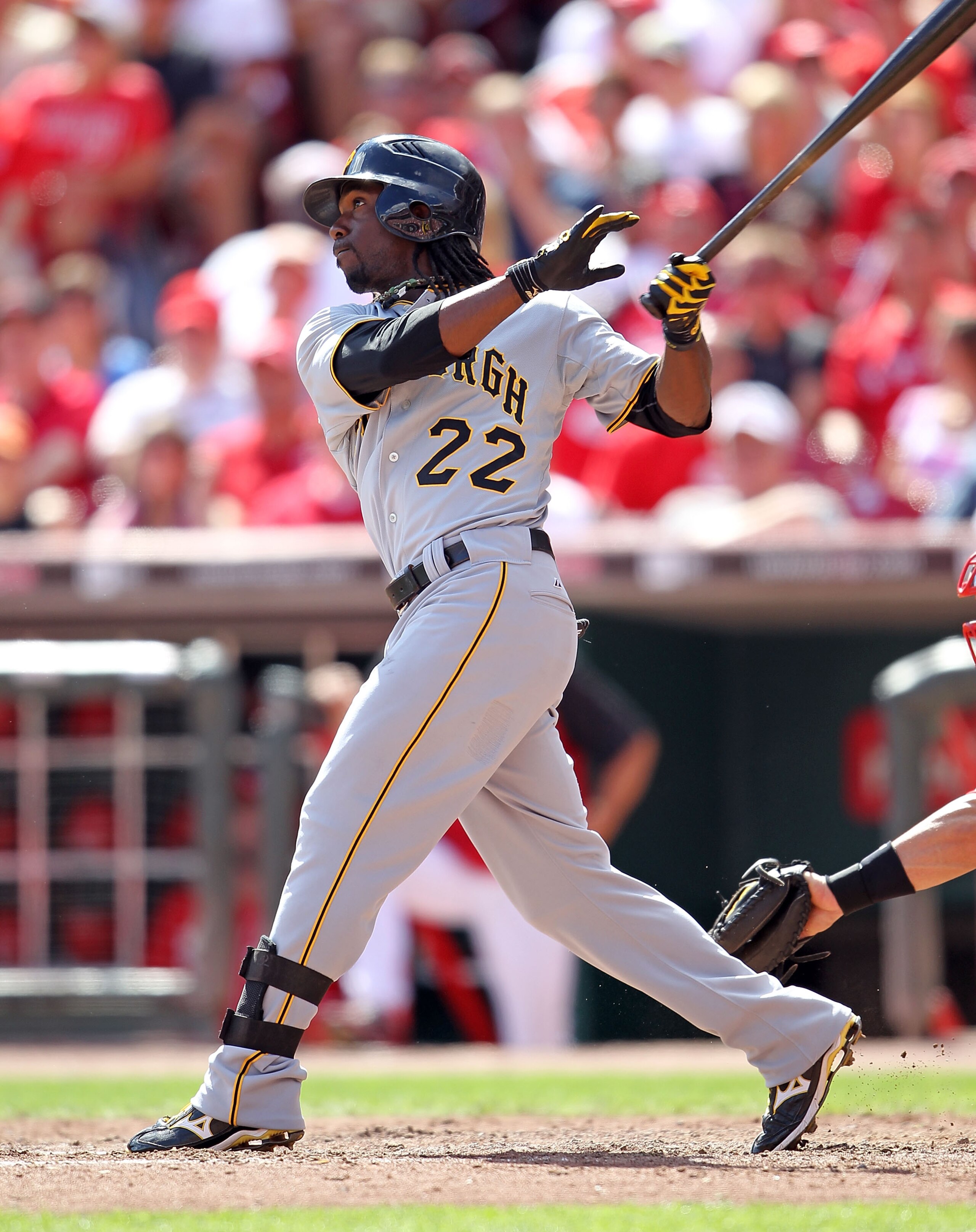 CINCINNATI - SEPTEMBER 12: Andrew McCutchen #22 of the Pittsburgh Pirates swings at a pitch during the game against the Cincinnati Reds at Great American Ballpark on September 12, 2010 in Cincinnati, Ohio. He hit a three run double in the ninth inning to CINCINNATI - SEPTEMBER 12: Andrew McCutchen #22 of the Pittsburgh Pirates swings at a pitch during the game against the Cincinnati Reds at Great American Ballpark on September 12, 2010 in Cincinnati, Ohio. He hit a three run double in the ninth inning to