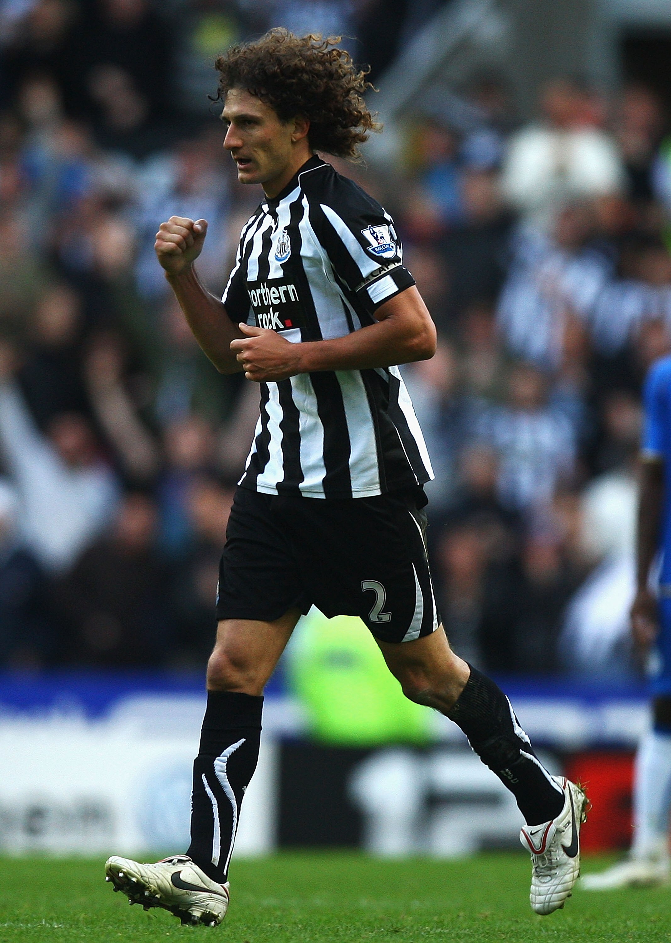 NEWCASTLE UPON TYNE, ENGLAND - OCTOBER 16:  Fabricio Coloccini of Newcastle celebrates his goal during the Barclays Premier League match between Newcastle United and Wigan Athletic at St James' Park on October 16, 2010 in Newcastle upon Tyne, England.  (P