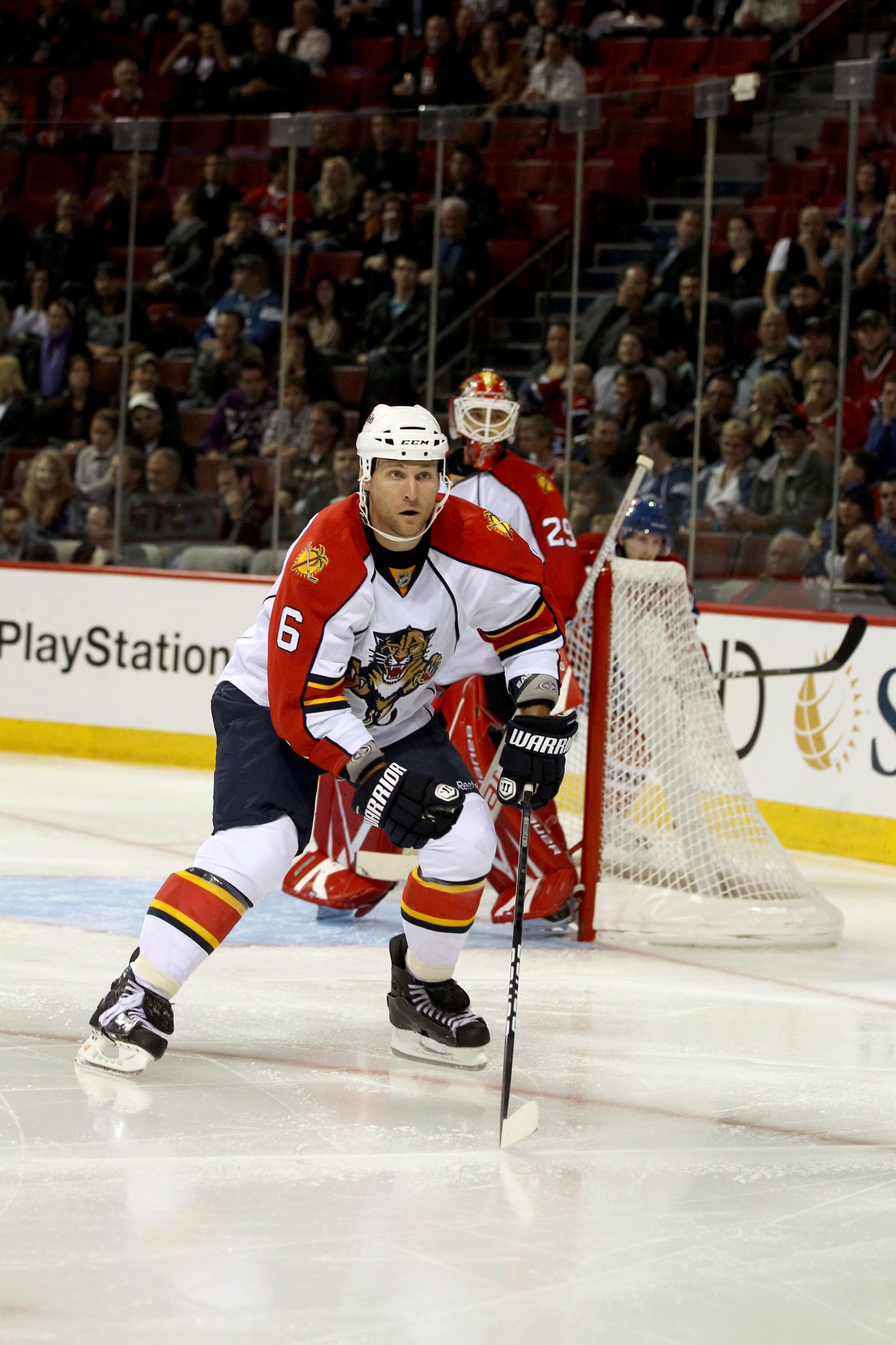 MONTREAL, CANADA - SEPTEMBER 27: Dennis Wideman #6 of the Florida Panthers skates against the Montreal Canadiens at the Bell Centre on September 27, 2010 in Montreal, Canada. (Photo by Bruce Bennett/Getty Images)
