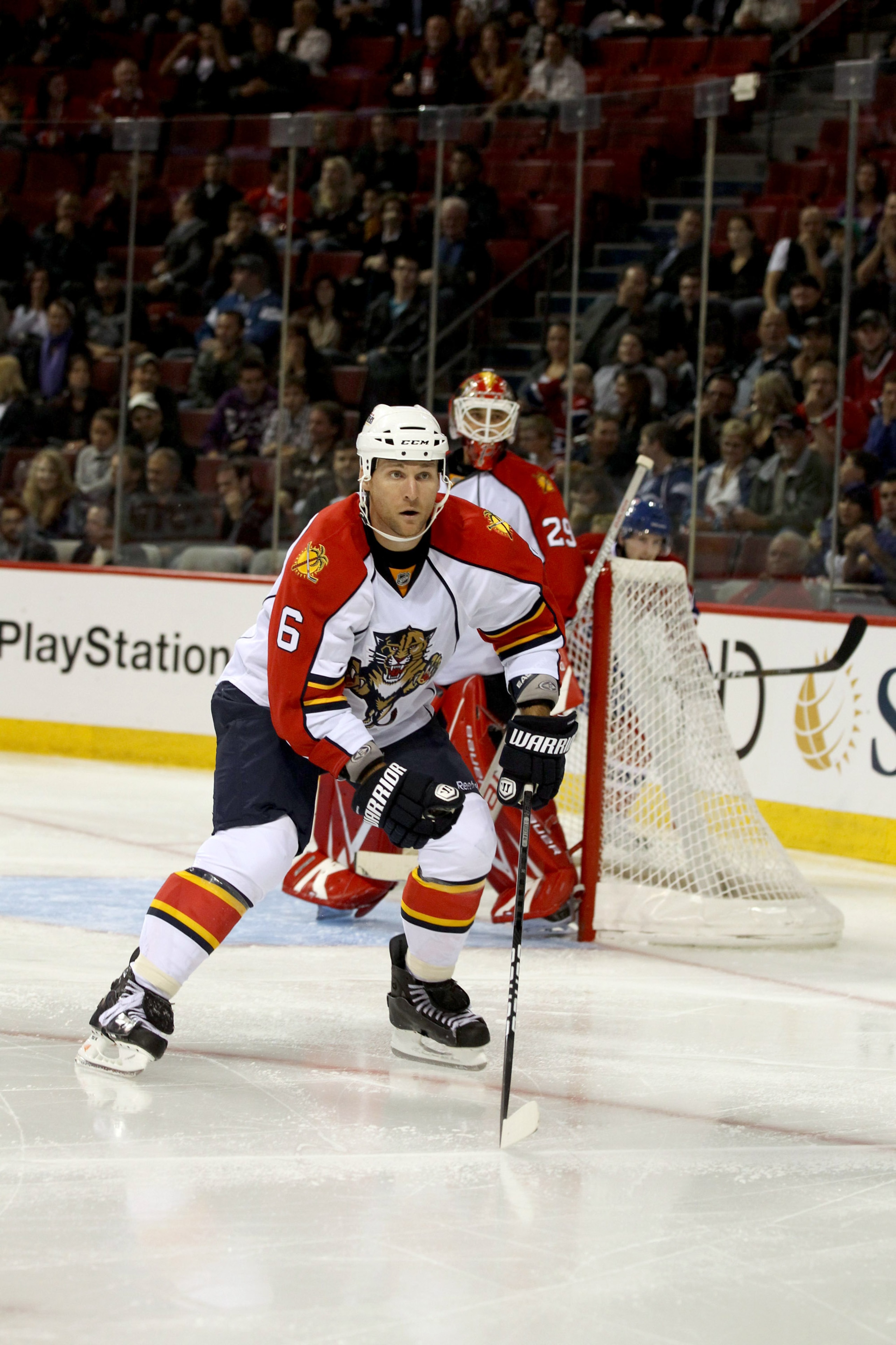 MONTREAL, CANADA - SEPTEMBER 27: Dennis Wideman #6 of the Florida Panthers skates against the Montreal Canadiens at the Bell Centre on September 27, 2010 in Montreal, Canada. (Photo by Bruce Bennett/Getty Images)