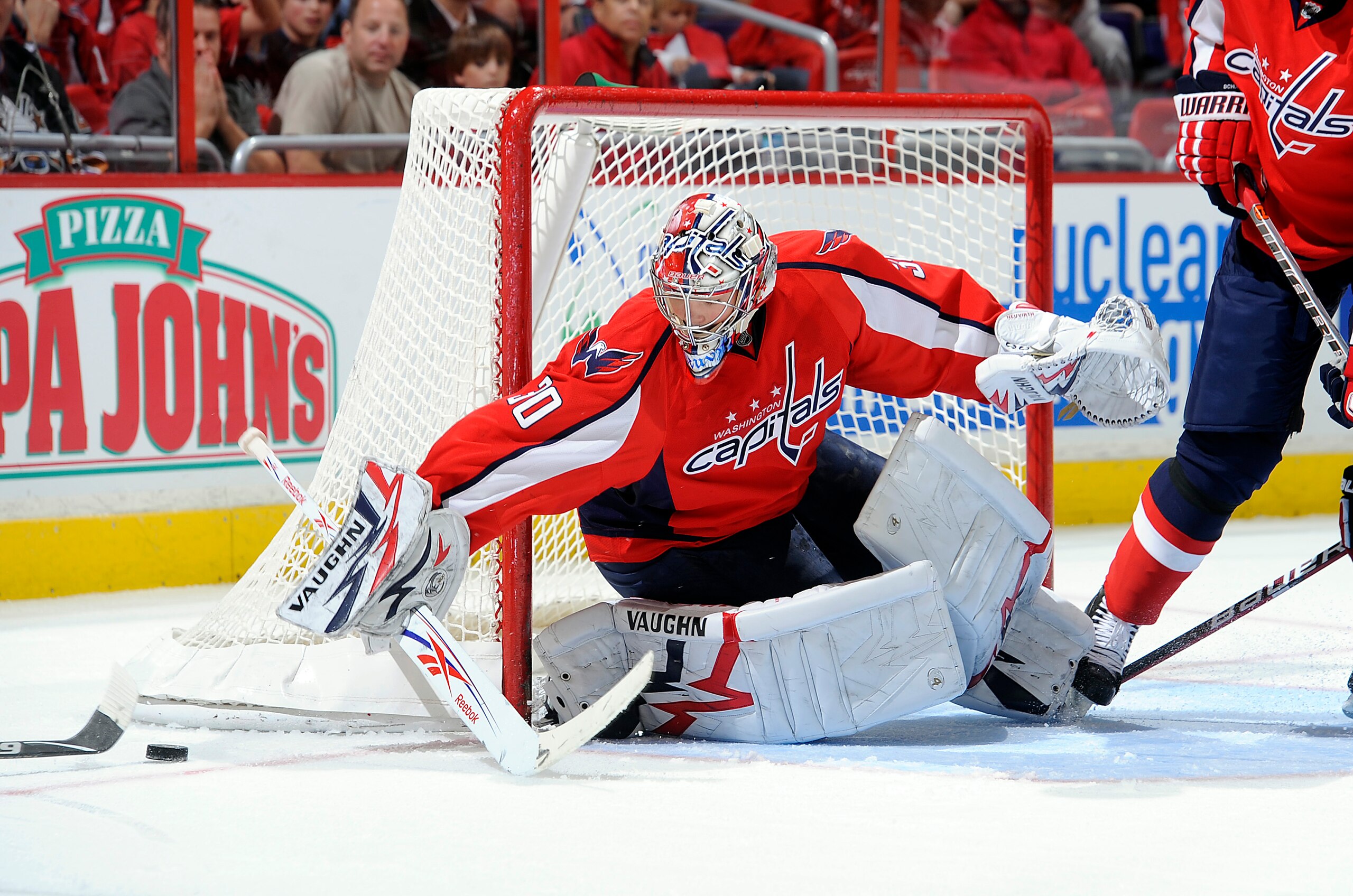 WASHINGTON - OCTOBER 11: Michal Neuvirth #30 of the Washington Capitals makes a save against the Ottawa Senators at the Verizon Center on October 11, 2010 in Washington, DC. (Photo by Greg Fiume/Getty Images) WASHINGTON - OCTOBER 11: Michal Neuvirth #30 of the Washington Capitals makes a save against the Ottawa Senators at the Verizon Center on October 11, 2010 in Washington, DC. (Photo by Greg Fiume/Getty Images)