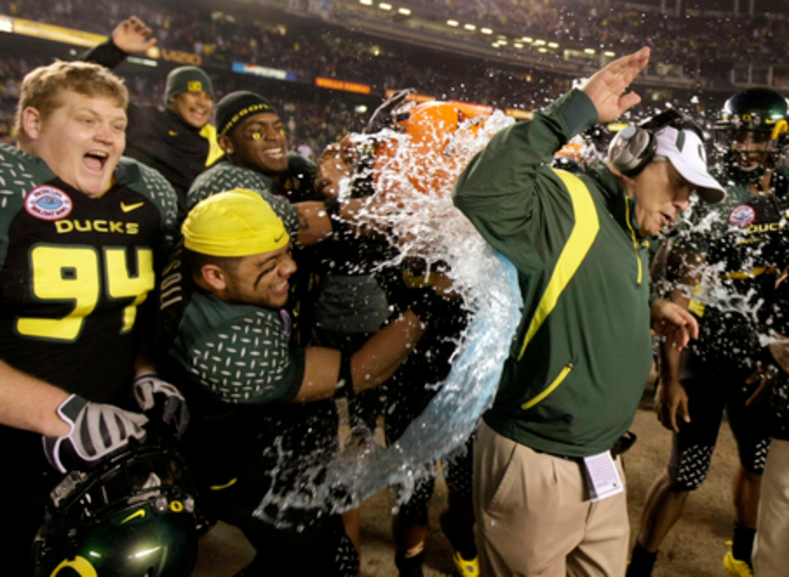 Will UCLA be able to keep Oregon head coach Chip Kelly dry on Thursday?