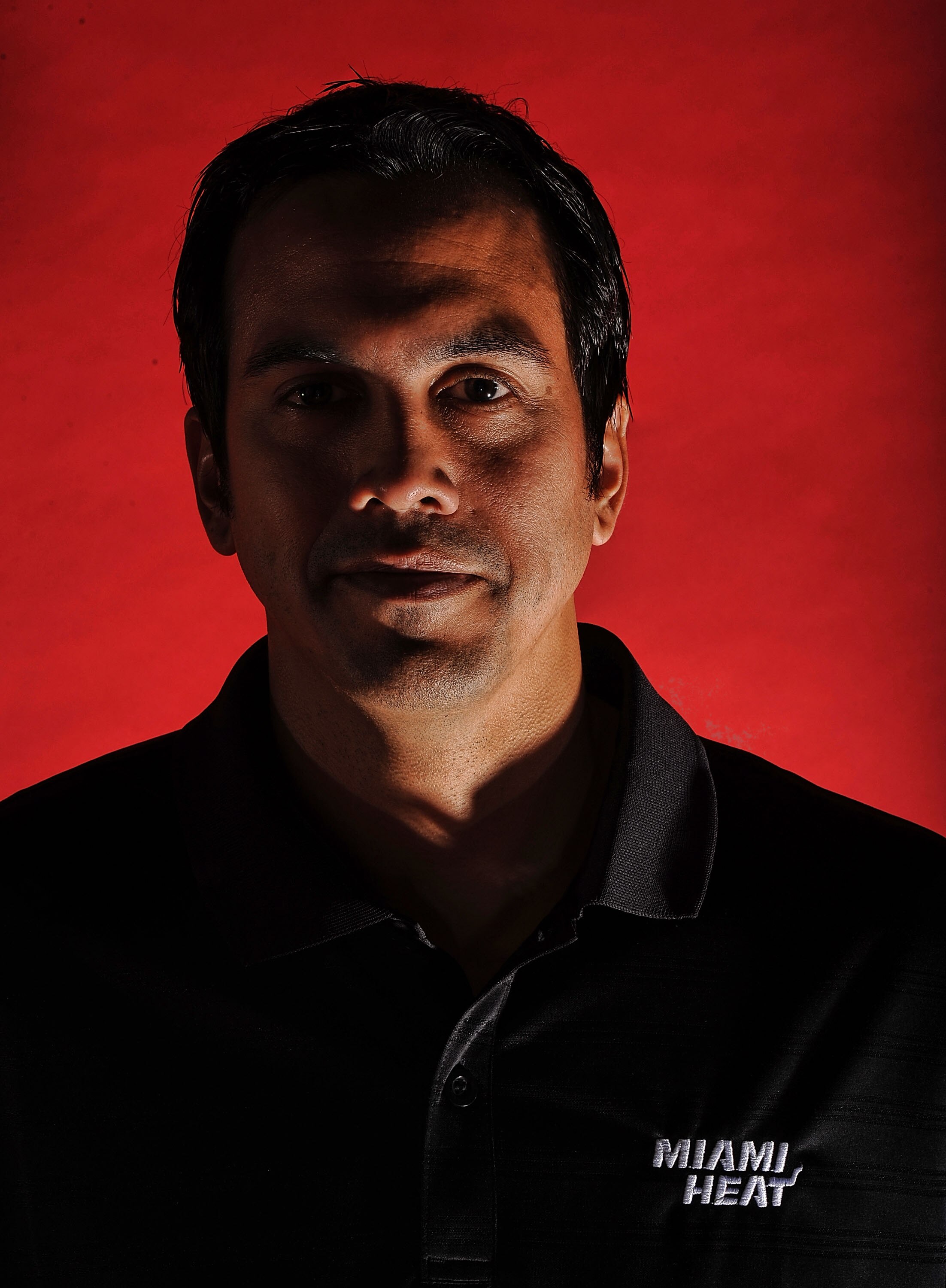 MIAMI - SEPTEMBER 27:  Head coach Erik Spoelstra of the Miami Heat poses for a photo during media day at the Bank United Center on September 27, 2010 in Miami, Florida.  NOTE TO USER: User expressly acknowledges and agrees that, by downloading and/or usin