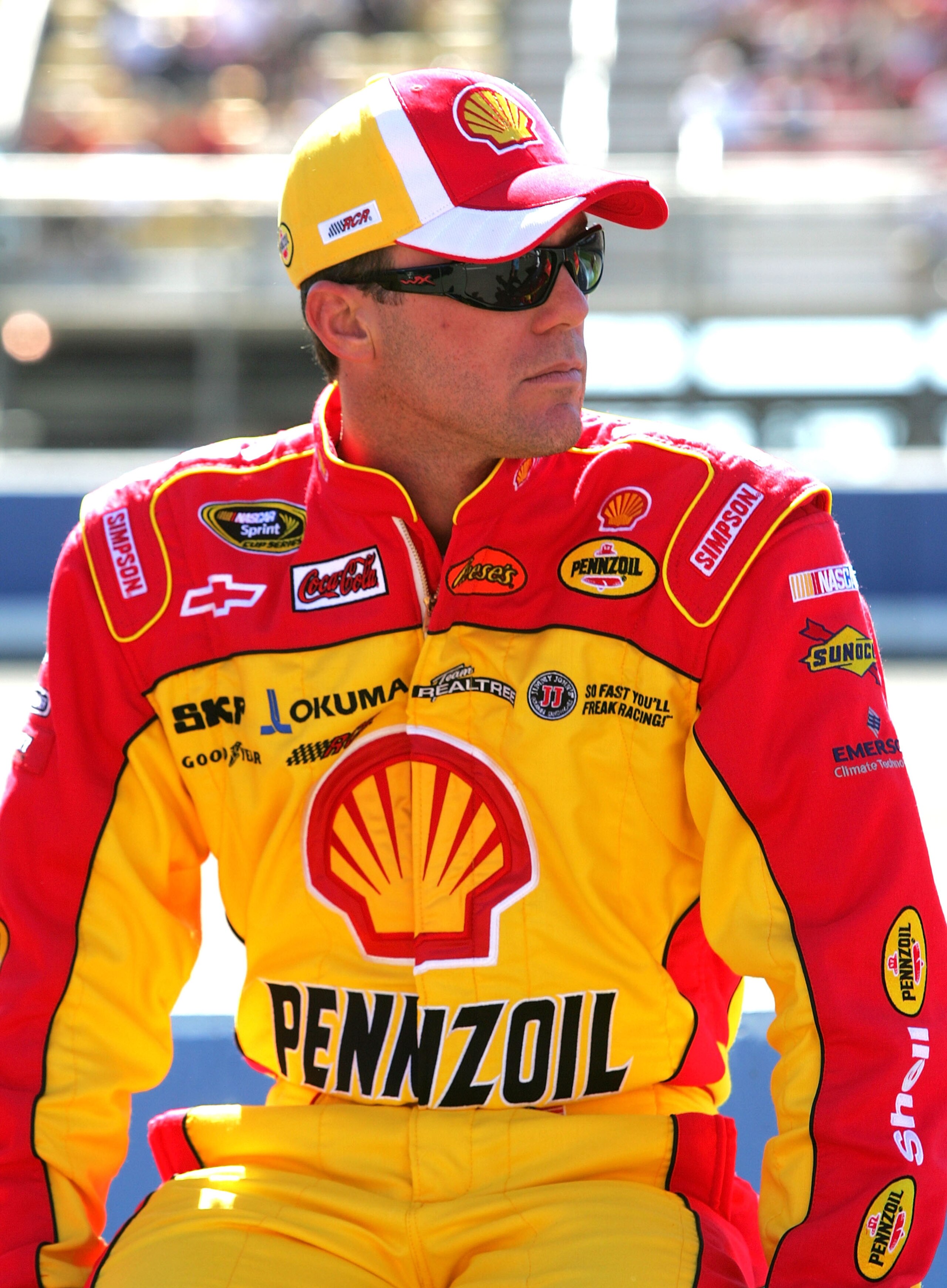 FONTANA, CA - OCTOBER 10:  Kevin Harvick, driver of the #29 Shell/Pennzoil Chevrolet waits on pit road prior to the NASCAR Sprint Cup Series Pepsi Max 400 on October 10, 2010 in Fontana, California.  (Photo by Jerry Markland/Getty Images for NASCAR)