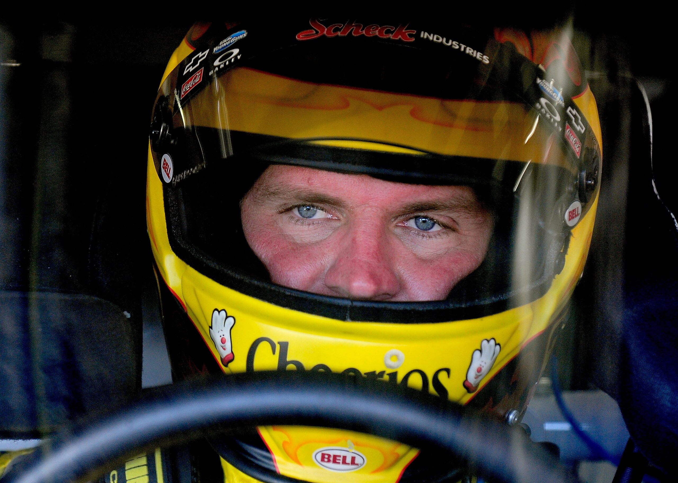CONCORD, NC - OCTOBER 15:  Clint Bowyer, driver of the #33 Cheerios/Hamburger Helper Chevrolet, sits in his car prior to practice for the NASCAR Sprint Cup Series Bank of America 500 at Charlotte Motor Speedway on October 15, 2010 in Concord, North Caroli