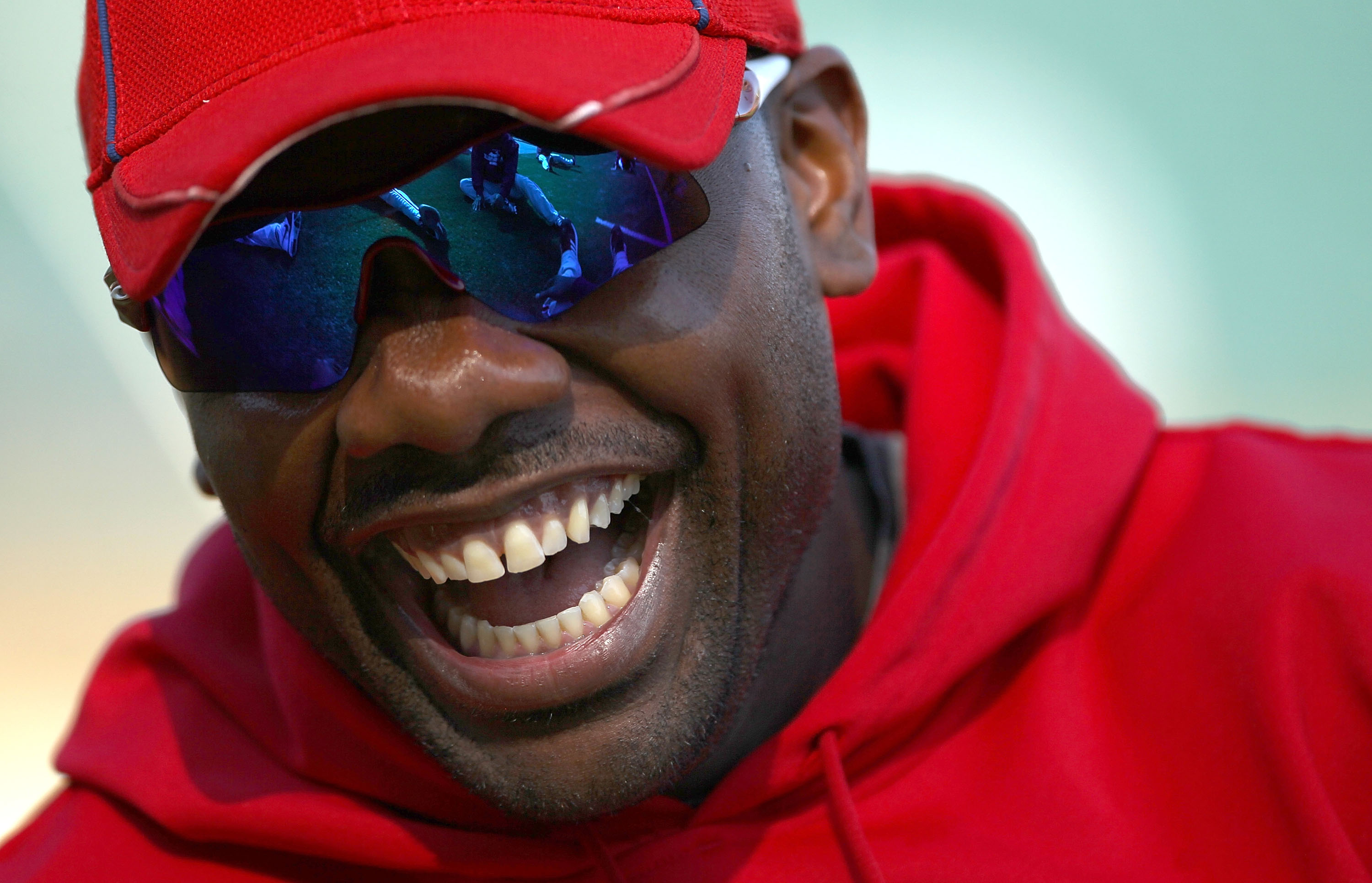 SAN FRANCISCO - OCTOBER 18:  Ryan Howard #6 of the Philadephia Philles smiles during a workout session for the NLCS at AT&T Park on October 18, 2010 in San Francisco, California.  (Photo by Ezra Shaw/Getty Images)