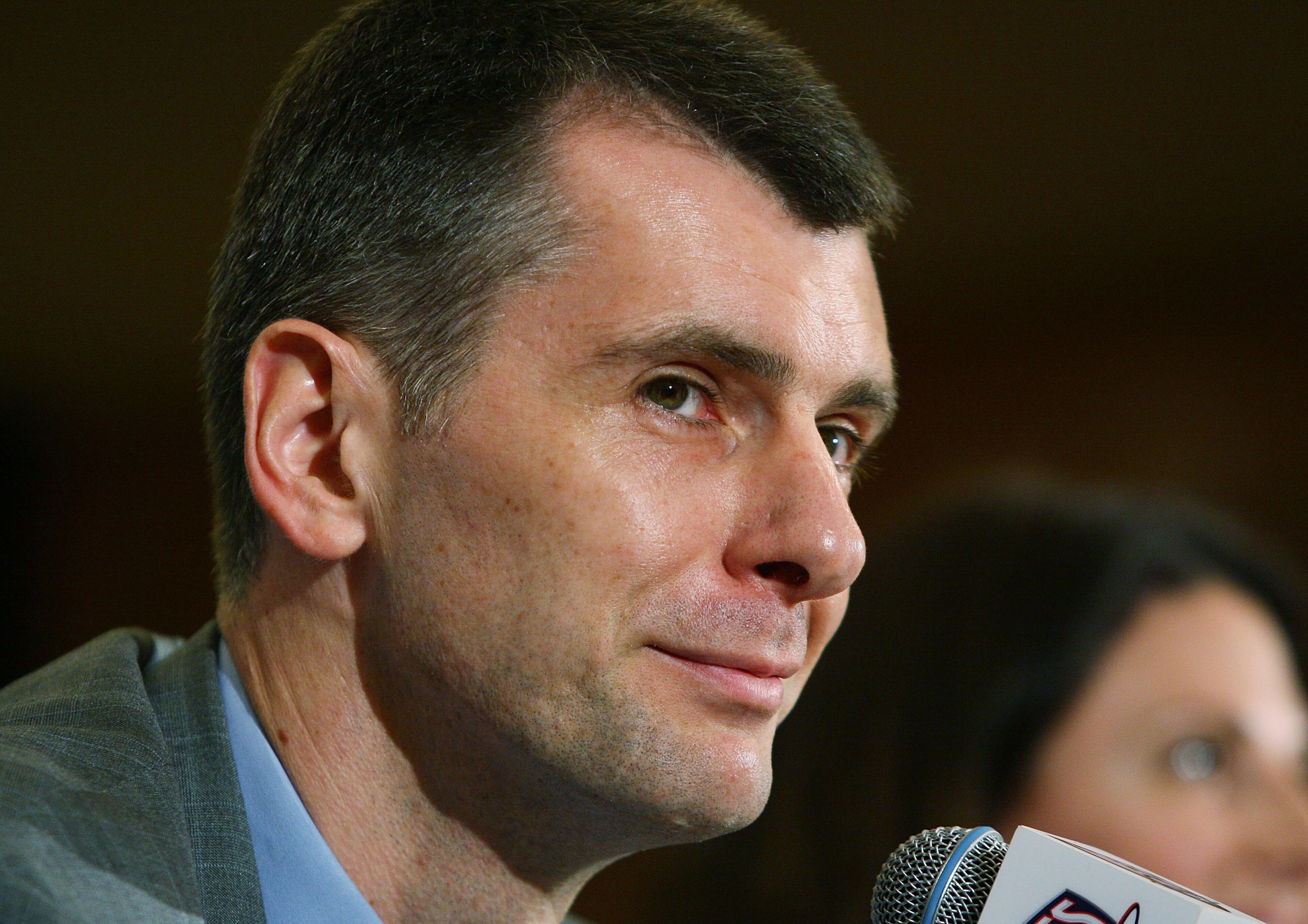 NEW YORK - MAY 19: New Jersey Nets Owner Mikhail Prokhorov addresses the media during a press conference at the Four Seasons Hotel on May 19, 2010 in New York City. (Photo by Mike Stobe/Getty Images) NEW YORK - MAY 19: New Jersey Nets Owner Mikhail Prokhorov addresses the media during a press conference at the Four Seasons Hotel on May 19, 2010 in New York City. (Photo by Mike Stobe/Getty Images)