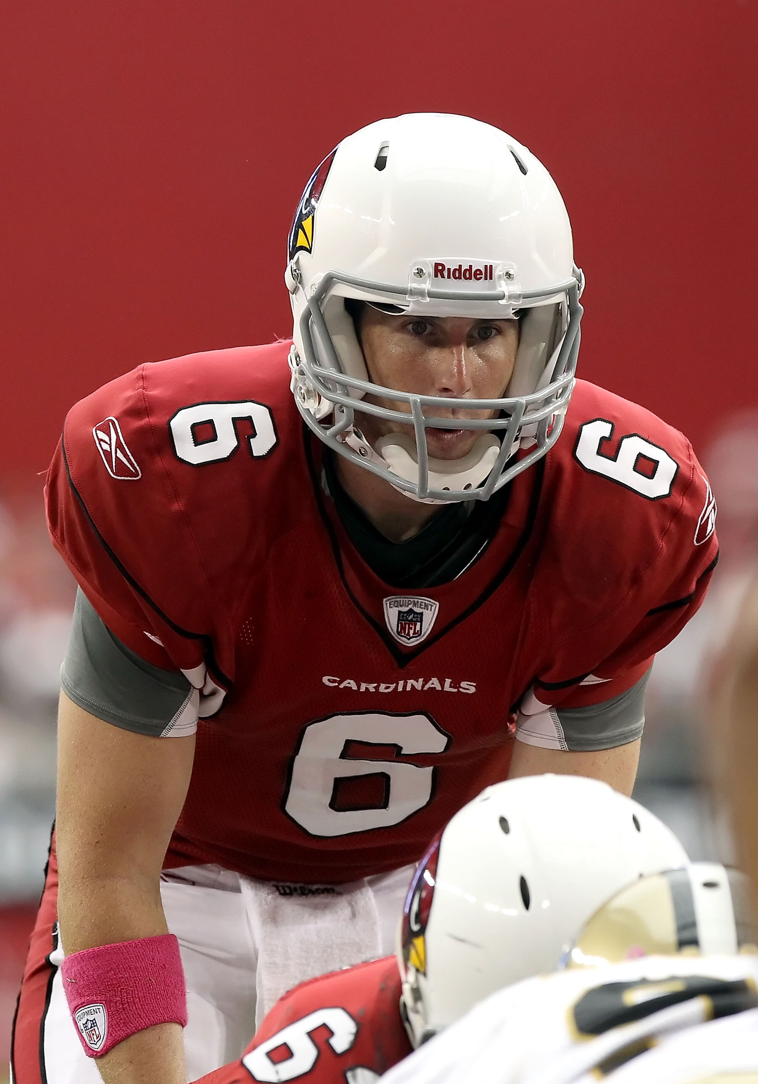 GLENDALE, AZ - OCTOBER 10: Quarterback Max Hall #6 of the Arizona Cardinals prepares to snap the ball during the NFL game against the New Orleans Saints at the University of Phoenix Stadium on October 10, 2010 in Glendale, Arizona. The Cardinals defeated GLENDALE, AZ - OCTOBER 10: Quarterback Max Hall #6 of the Arizona Cardinals prepares to snap the ball during the NFL game against the New Orleans Saints at the University of Phoenix Stadium on October 10, 2010 in Glendale, Arizona. The Cardinals defeated