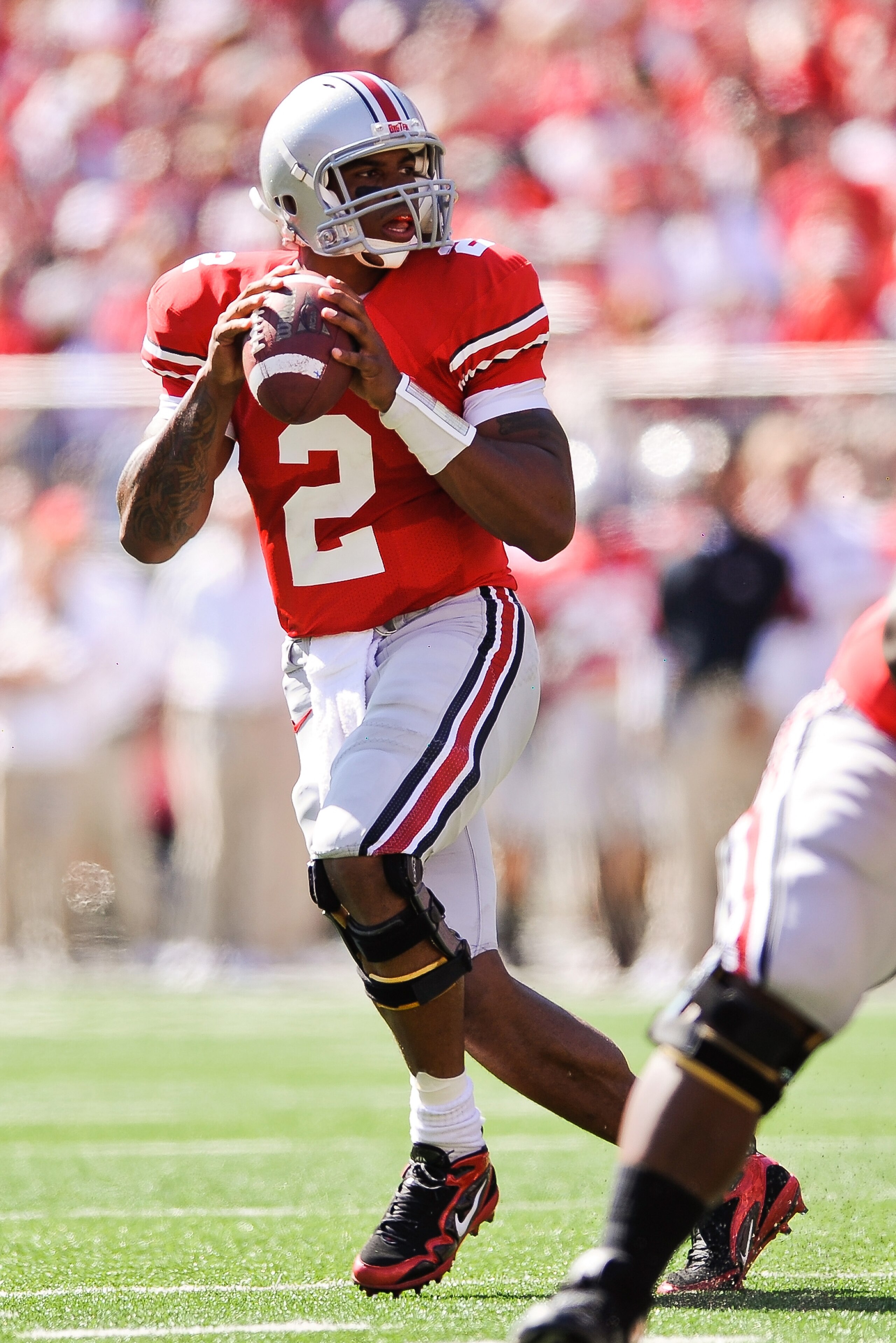 COLUMBUS, OH - OCTOBER 9: Quarterback Terrelle Pryor #2 of the Ohio State Buckeyes drops back to pass against the Indiana Hoosiers at Ohio Stadium on October 9, 2010 in Columbus, Ohio. (Photo by Jamie Sabau/Getty Images) COLUMBUS, OH - OCTOBER 9: Quarterback Terrelle Pryor #2 of the Ohio State Buckeyes drops back to pass against the Indiana Hoosiers at Ohio Stadium on October 9, 2010 in Columbus, Ohio. (Photo by Jamie Sabau/Getty Images)