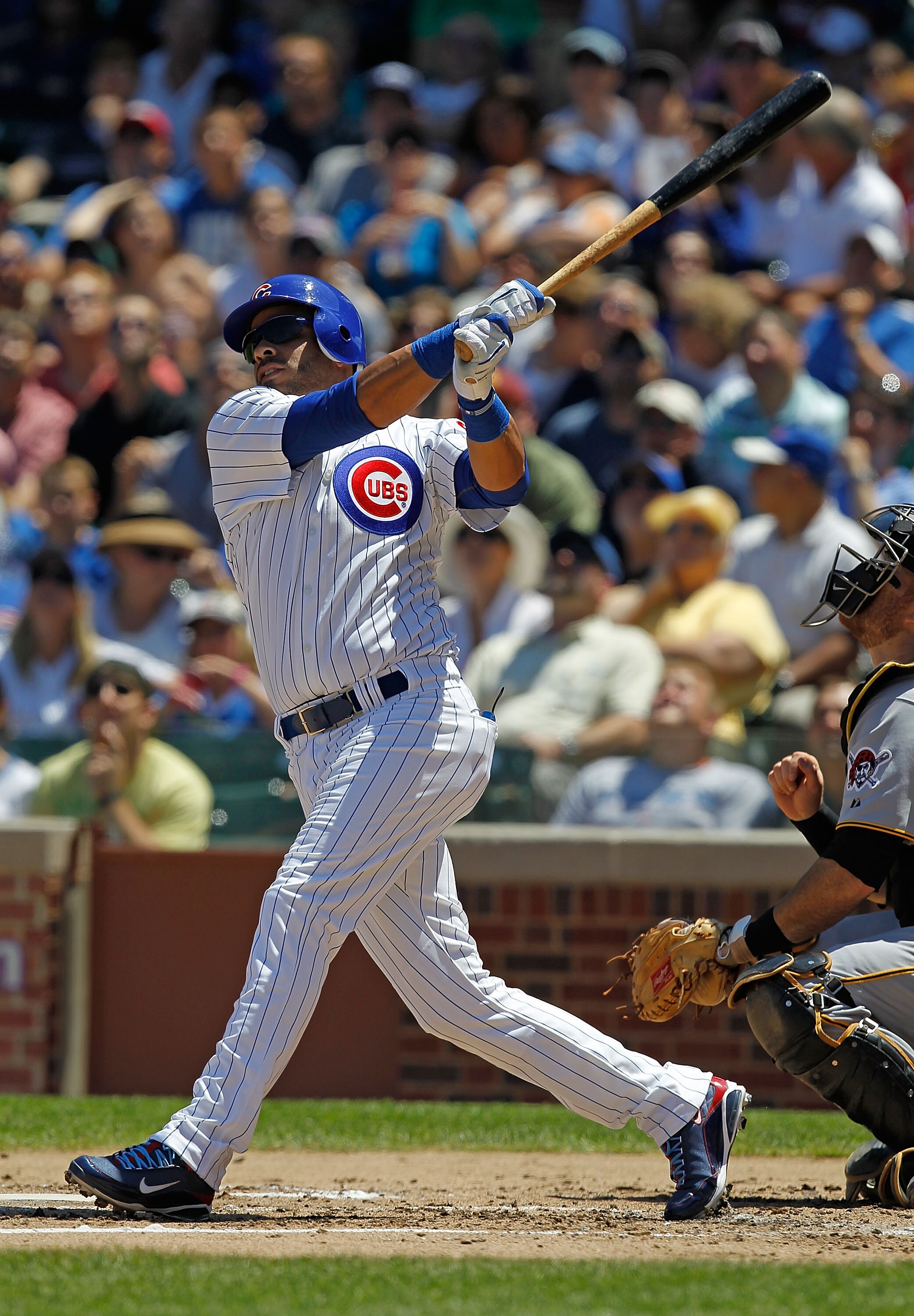 CHICAGO - JUNE 30: Aramis Ramirez #16 of the Chicago Cubs hits the ball against the Pittsburgh Pirates at Wrigley Field on June 30, 2010 in Chicago, Illinois. The Pirates defeated the Cubs 2-0. (Photo by Jonathan Daniel/Getty Images)