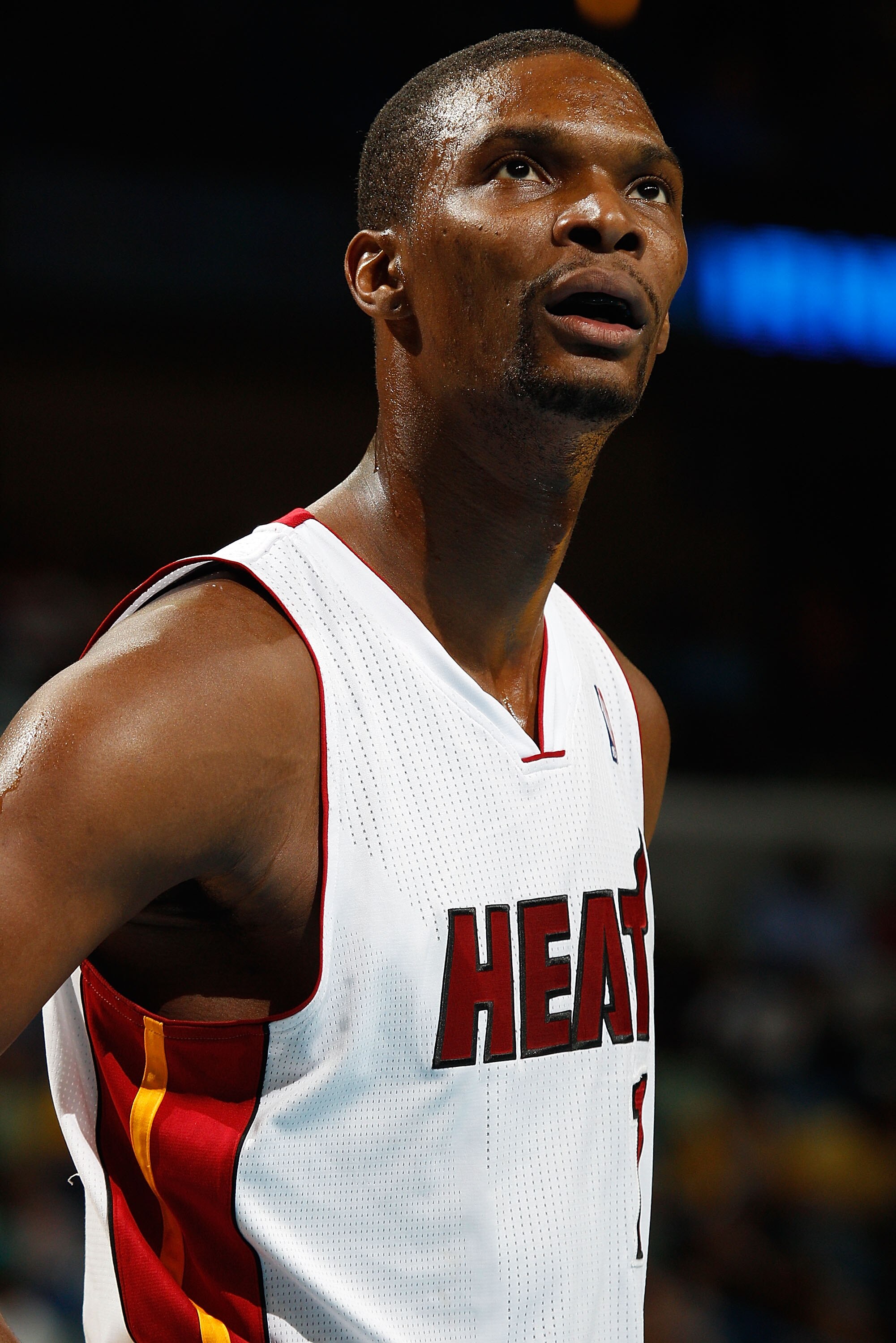 NEW ORLEANS - OCTOBER 13:  Chris Bosh #1 of the Miami Heat in action during the game against the New Orleans Hornets at the New Orleans Arena on October 13, 2010 in New Orleans, Louisiana.  NOTE TO USER: User expressly acknowledges and agrees that, by dow