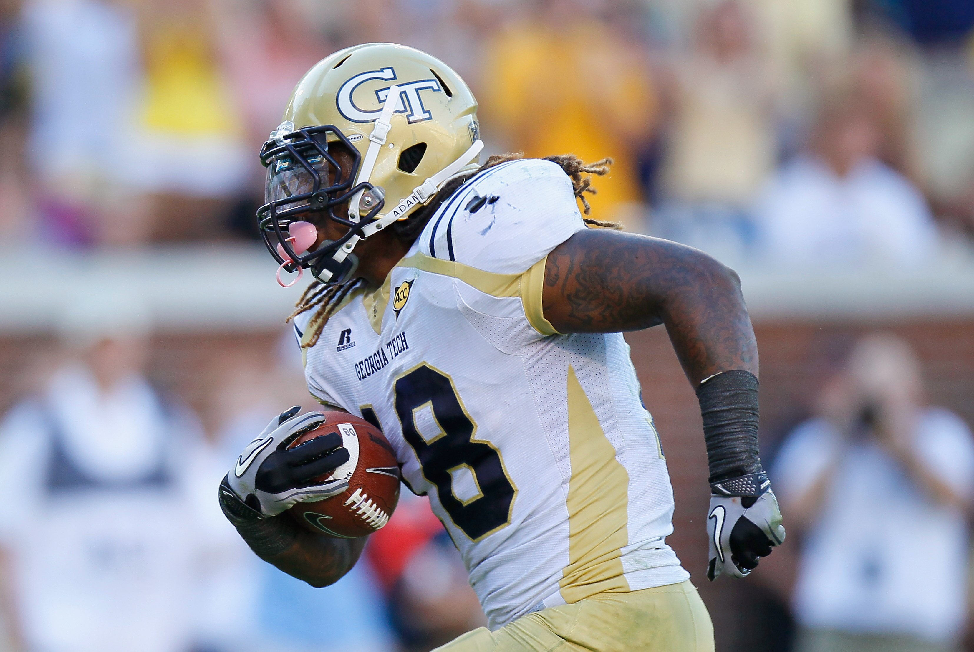ATLANTA - OCTOBER 09:  Anthony Allen #18 of the Georgia Tech Yellow Jackets against the Virginia Cavaliers at Bobby Dodd Stadium on October 9, 2010 in Atlanta, Georgia.  (Photo by Kevin C. Cox/Getty Images)