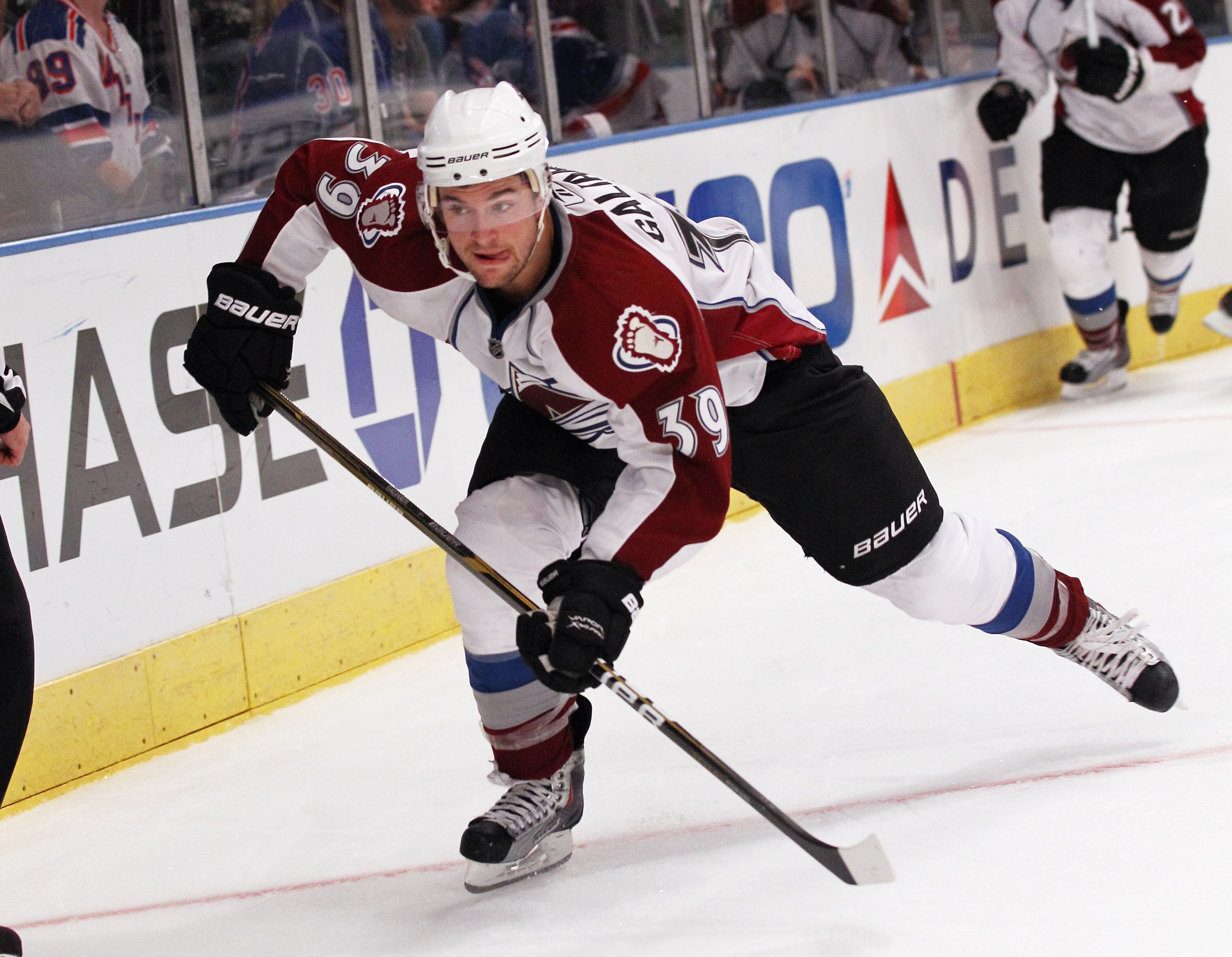 NEW YORK - OCTOBER 18:  TJ Galiardi #39 of the Colorado Avalanche skates against the New York Rangers at Madison Square Garden on October 18, 2010 in New York City.  (Photo by Bruce Bennett/Getty Images)