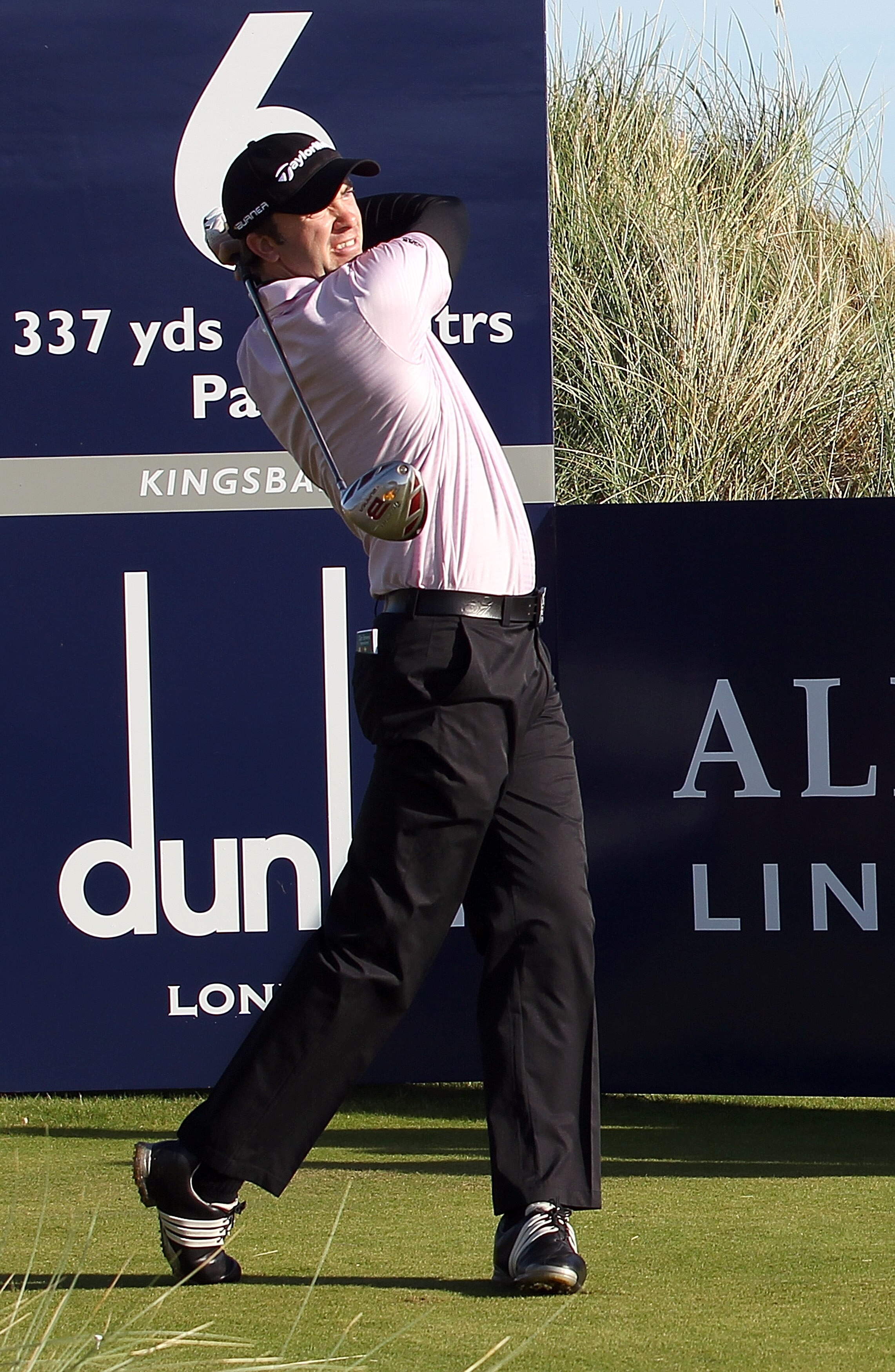 KINGSBARNS, SCOTLAND - OCTOBER 07:  Martin Laird of Scotland drives off the sixth tee during the first round of The Alfred Dunhill Links Championship at Kingsbarns Golf Links on October 7, 2010 in Kingsbarns, Scotland.  (Photo by Ross Kinnaird/Getty Image