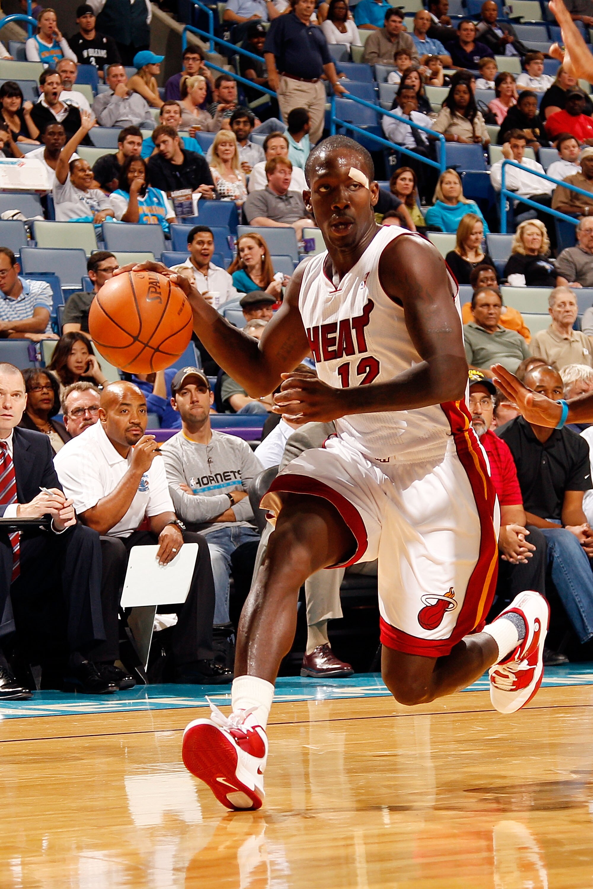 NEW ORLEANS - OCTOBER 13:  Patrick Beverley #12 of the Miami Heat in action during the game against the New Orleans Hornets at the New Orleans Arena on October 13, 2010 in New Orleans, Louisiana.  NOTE TO USER: User expressly acknowledges and agrees that,